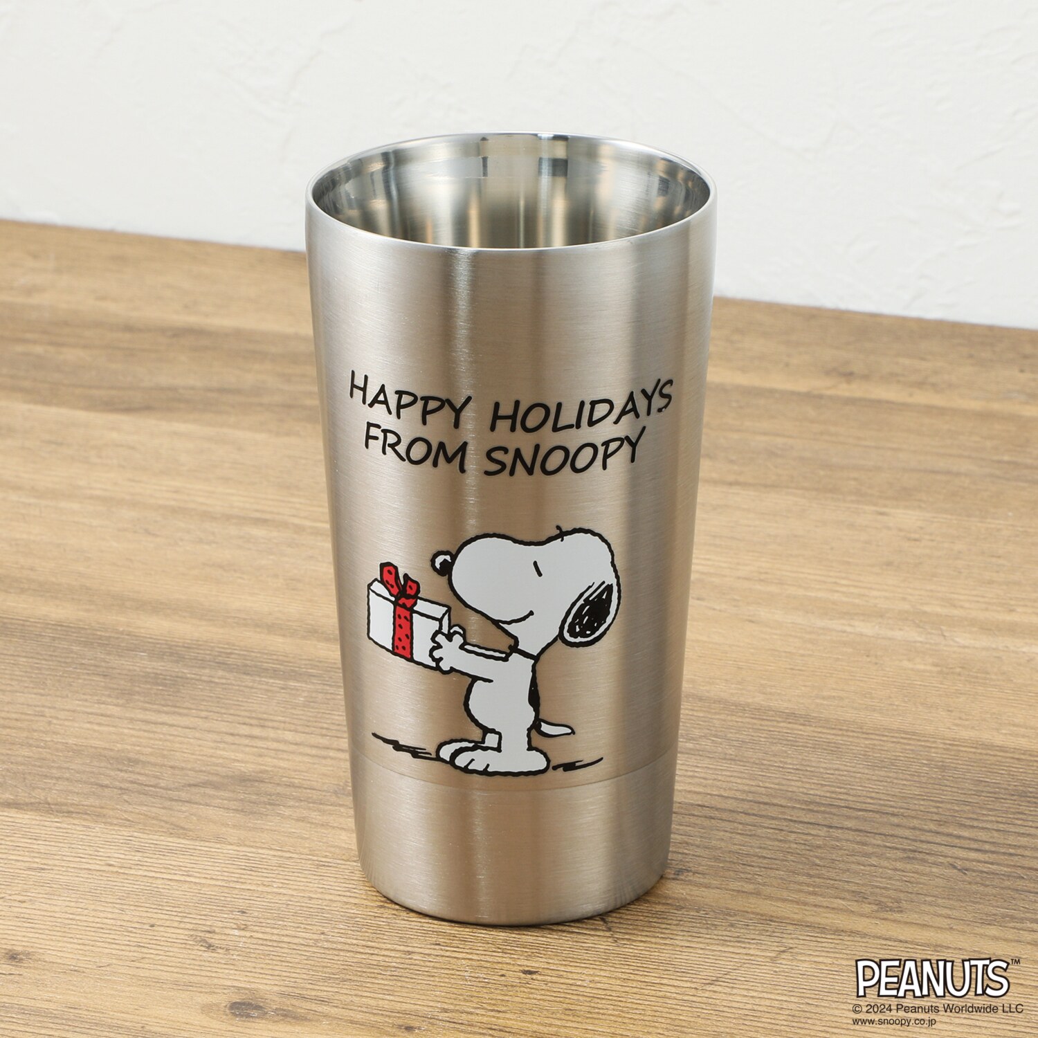 スヌーピー 木箱入り ステンレスタンブラー