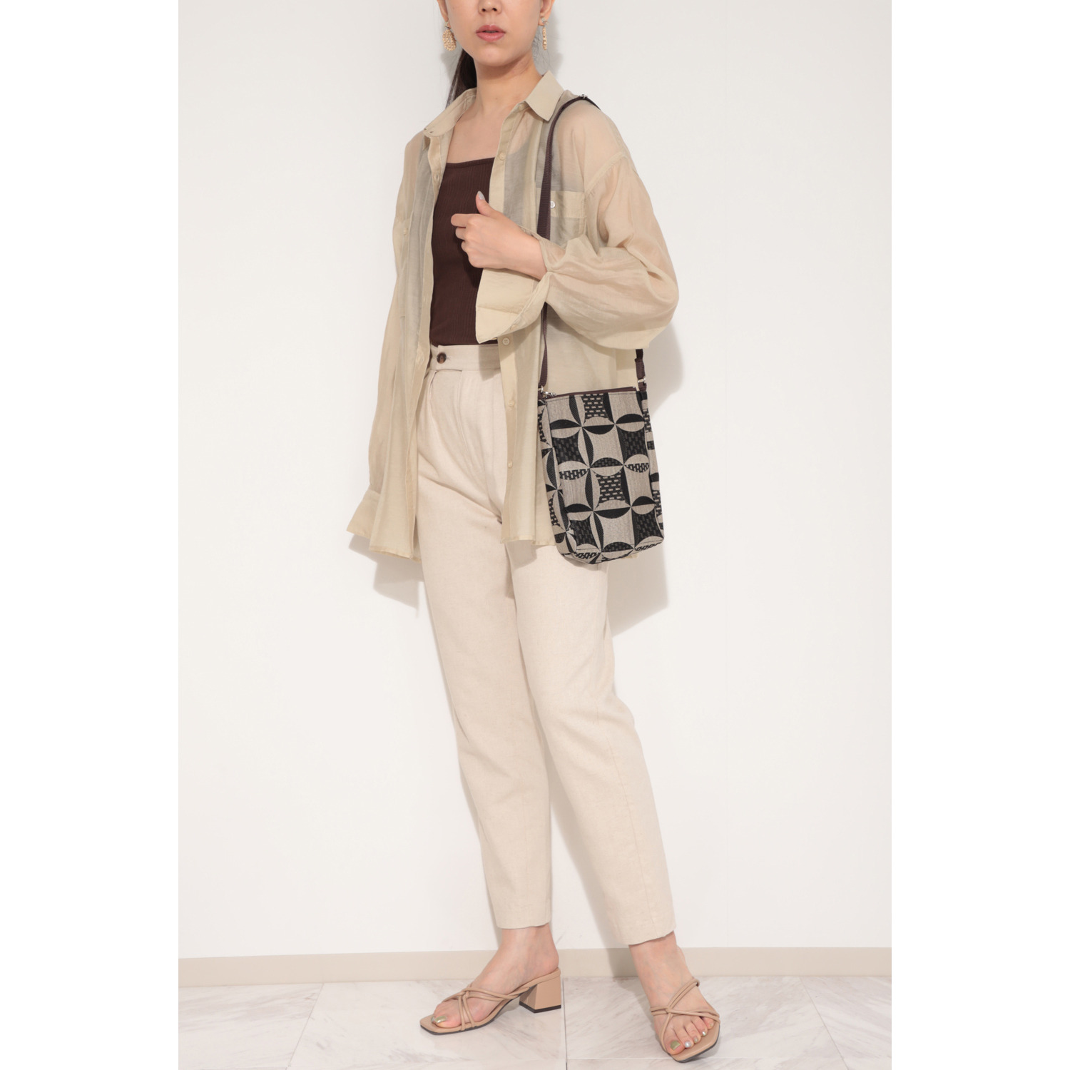 フクロモノ ＜日本製＞ 尾州織 ツインポシェット