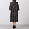 コイビトミサキ　ブラック ドット柄プリント シャツワンピース