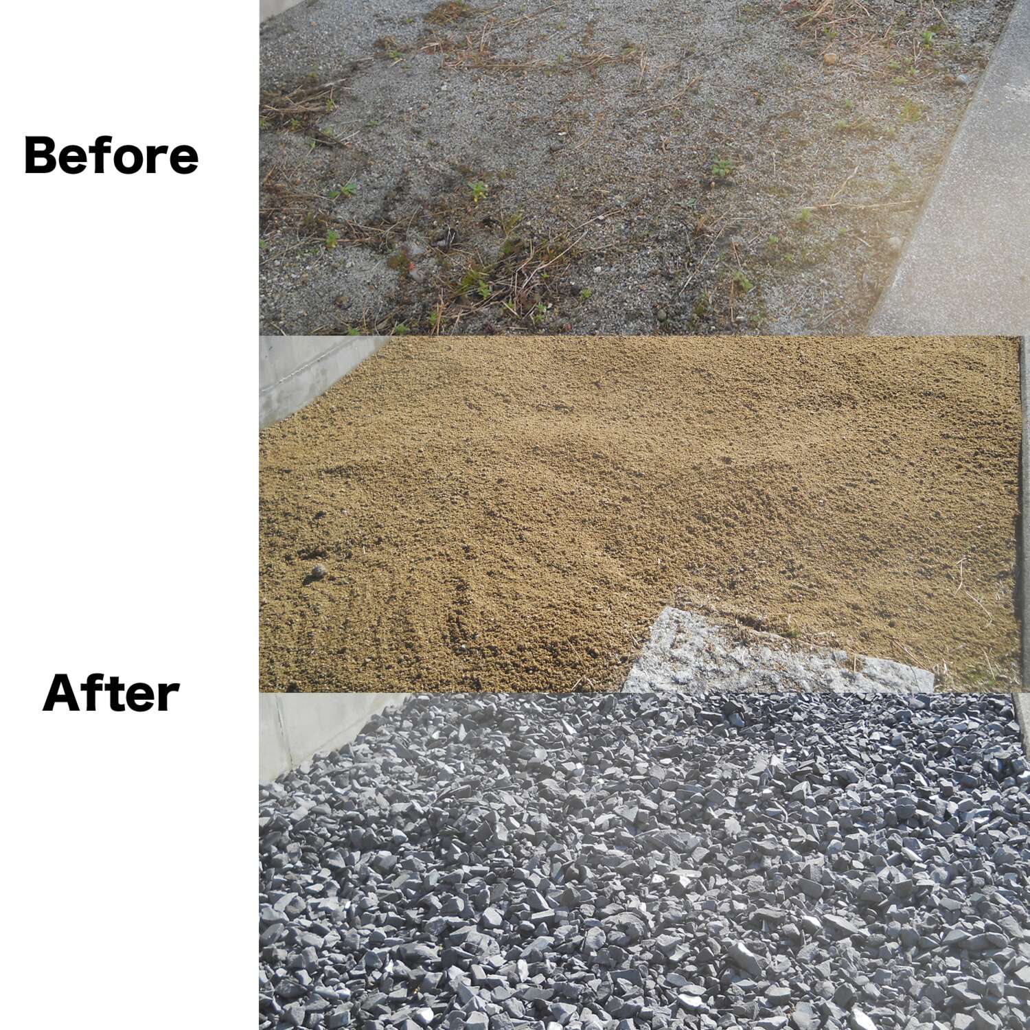 乾燥防止用の マルチングに最適 瓦で出来た砂利 かわじゃりさん ２袋セット