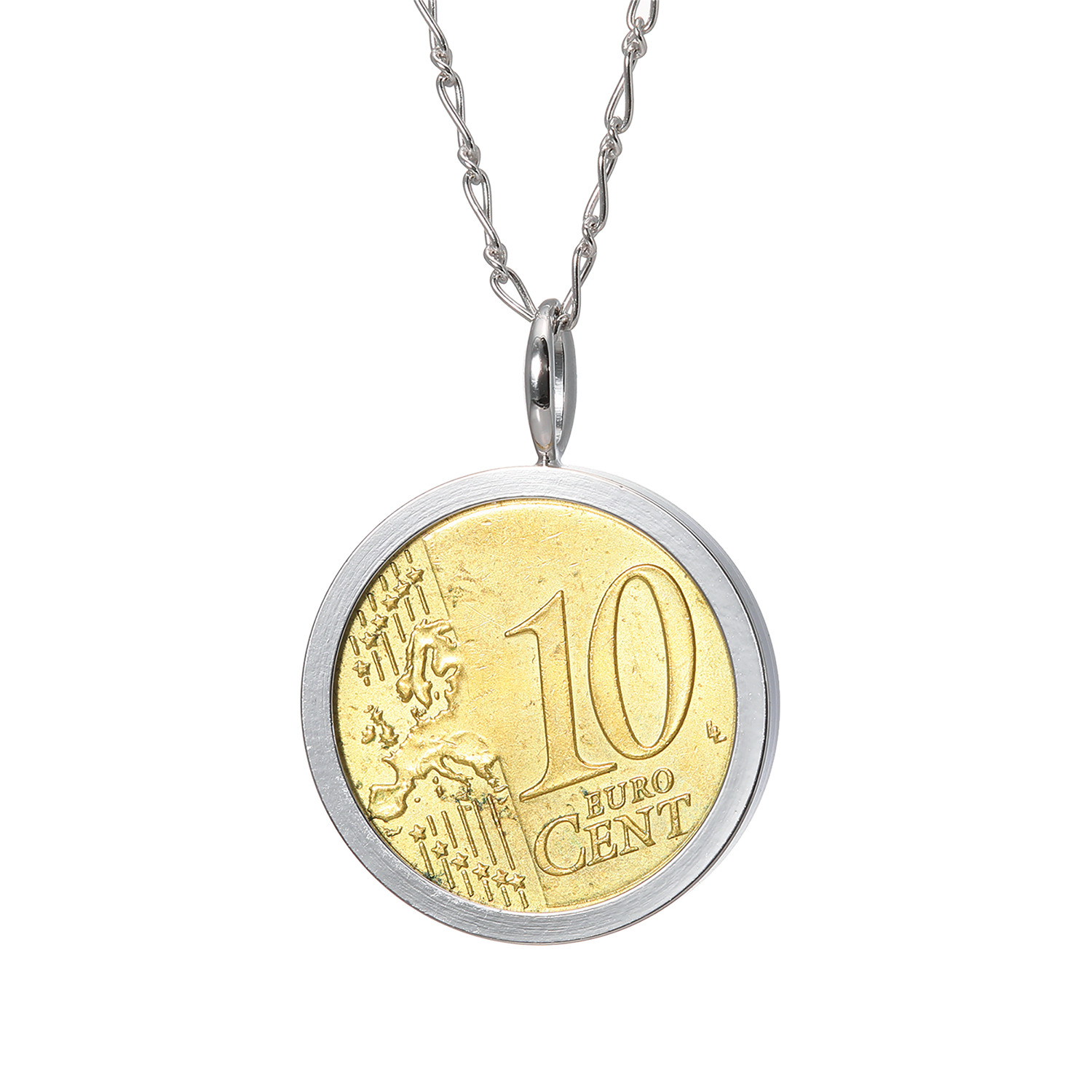 ワールドコインズ イタリアコイン １０セントデザイン メタルペンダント