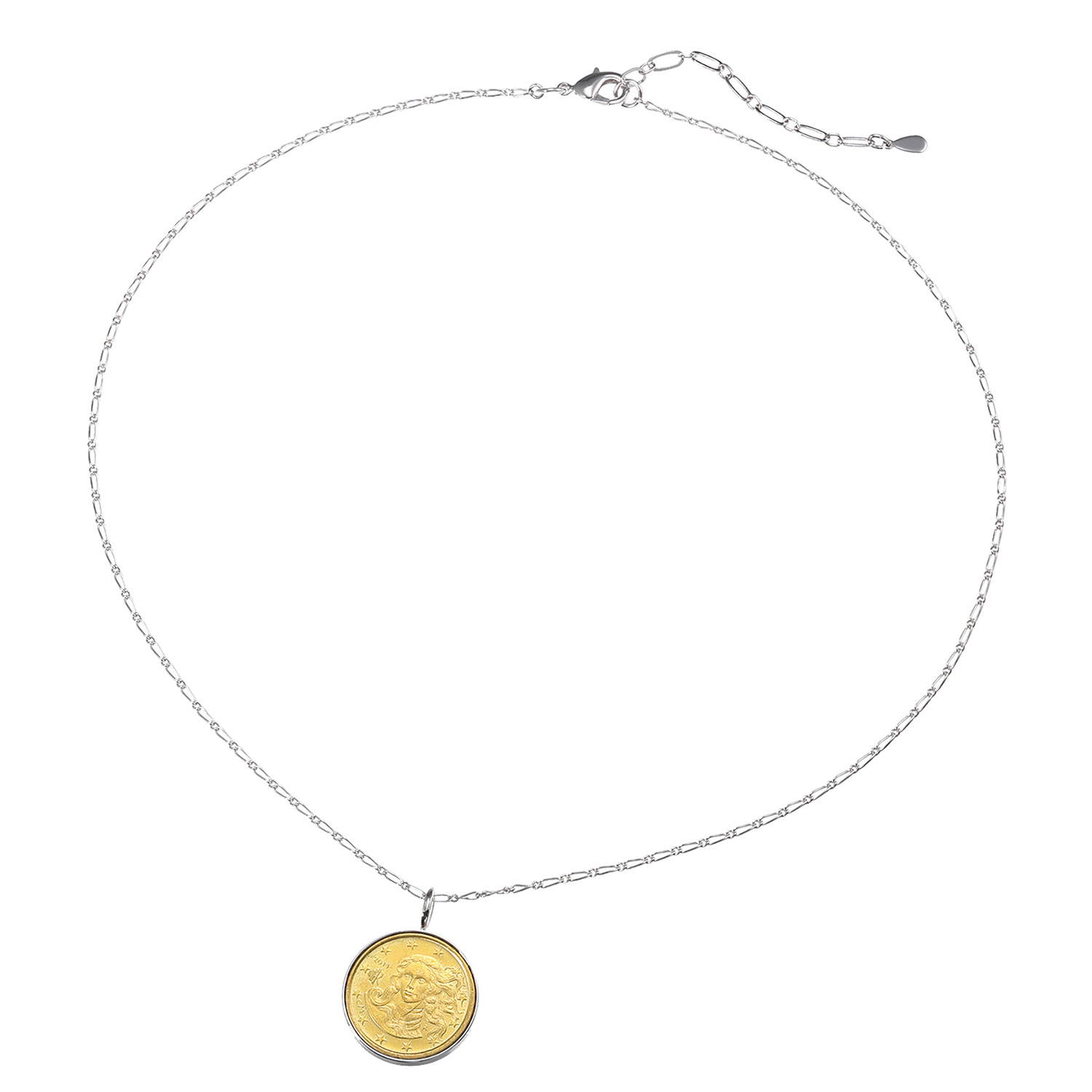 ワールドコインズ イタリアコイン １０セントデザイン メタルペンダント