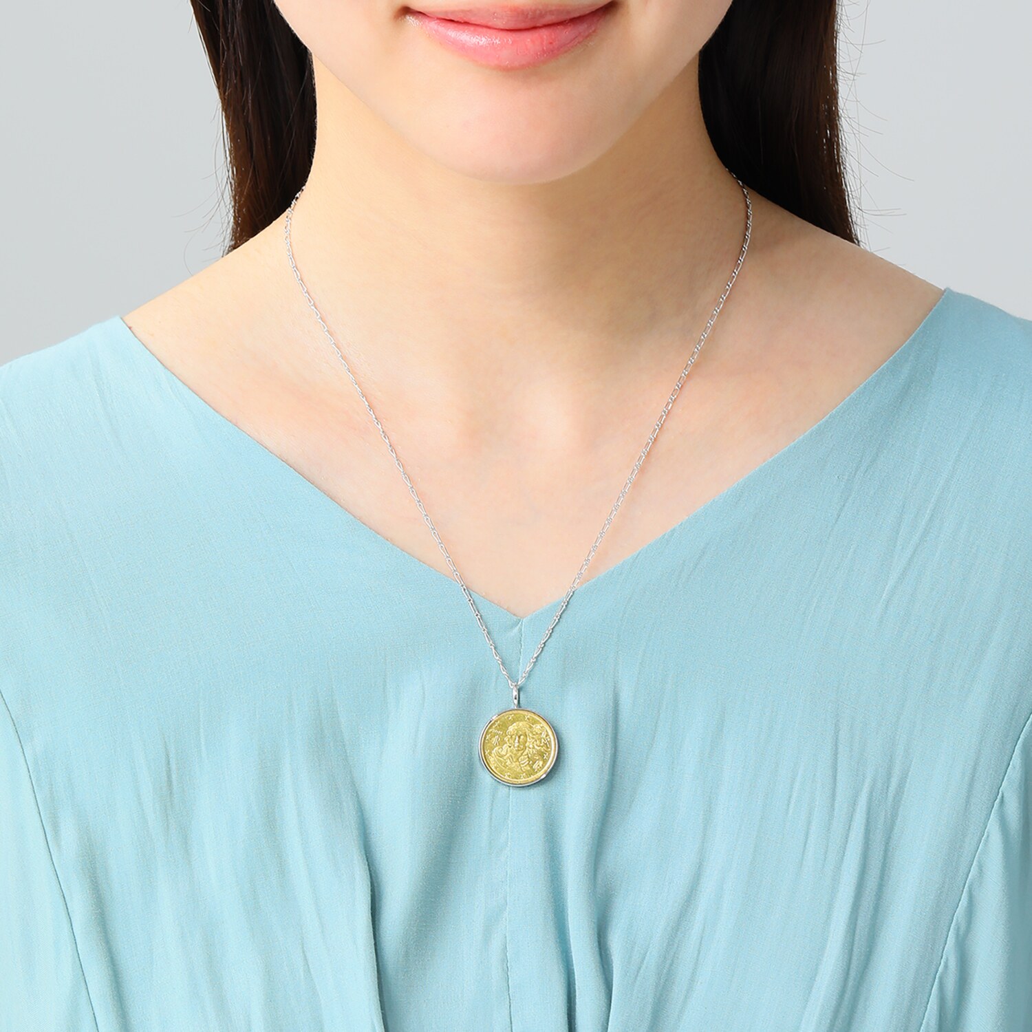 ワールドコインズ イタリアコイン １０セントデザイン メタルペンダント