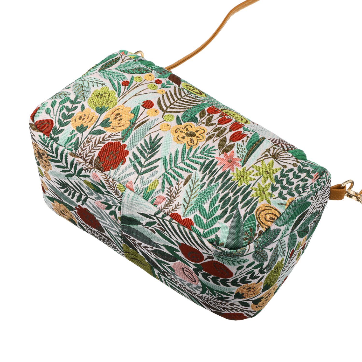 ラルジュ ボタニカルジャガード 天ファスナー ショルダーポーチ