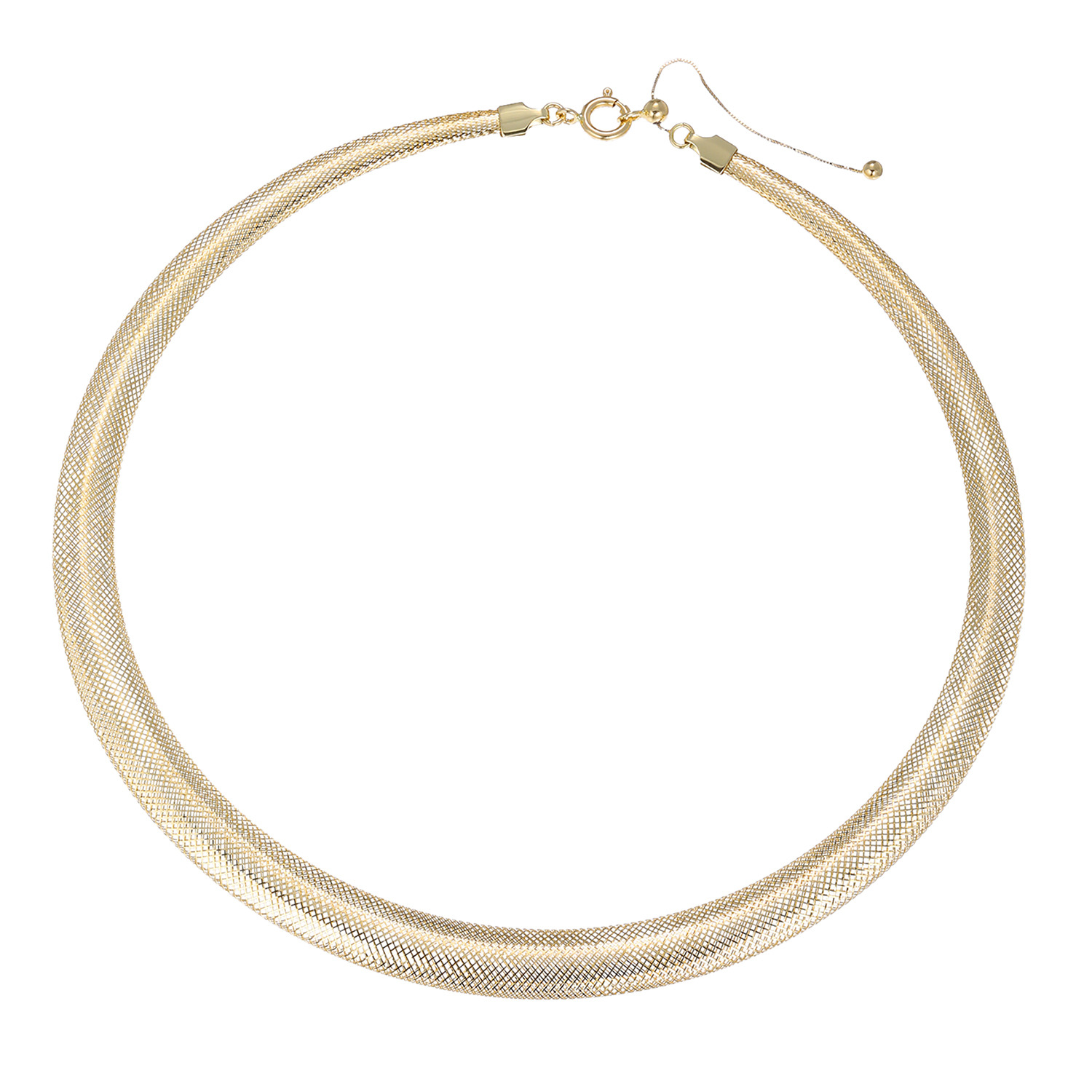 ミオ　イターリア １８Ｋ メッシュ オメガネックレス “カルツァボンバータ”