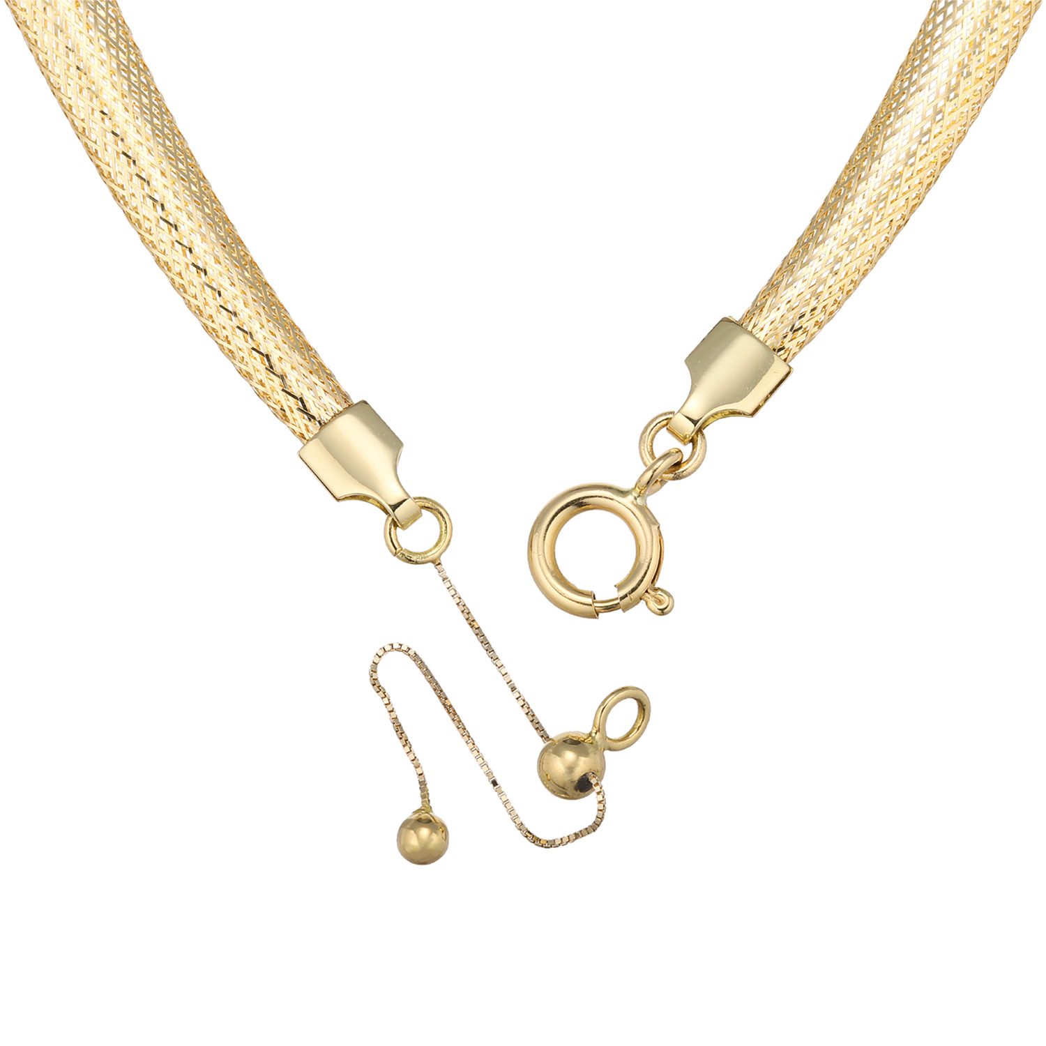 ミオ　イターリア １８Ｋ メッシュ オメガネックレス “カルツァボンバータ”