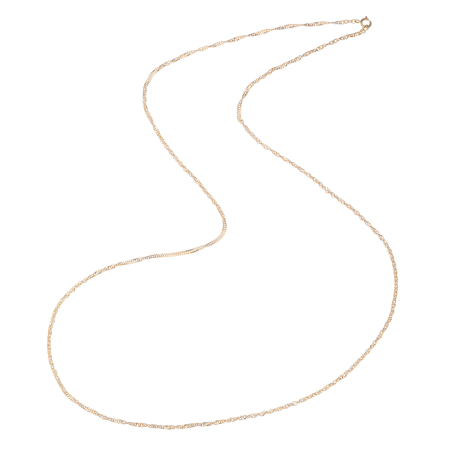 ミオ　イターリア １８Ｋ ホロースクリューチェーン ロングネックレス