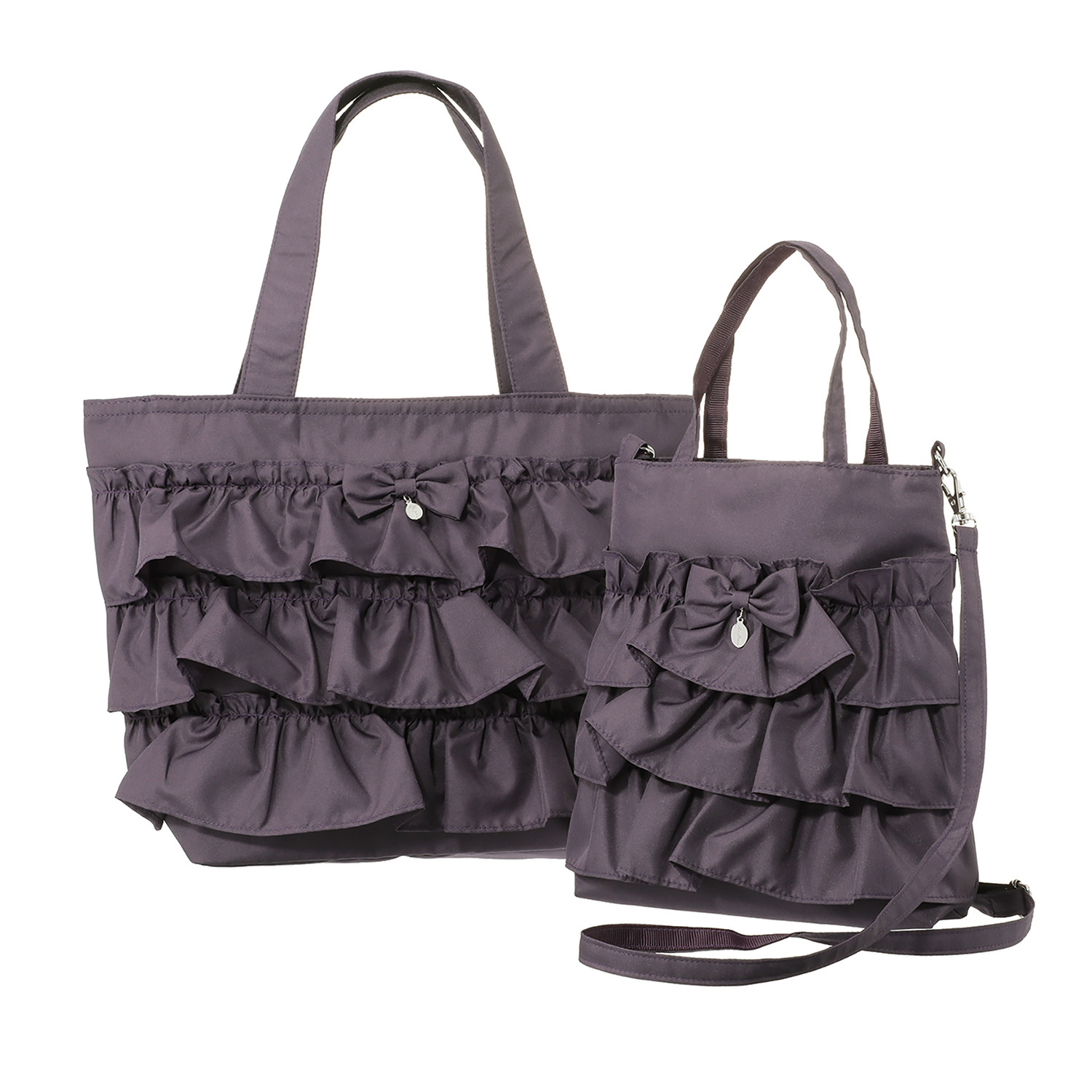 ラ　ルイス フリルデザイン ミニショルダーバッグ＆ トートバッグ