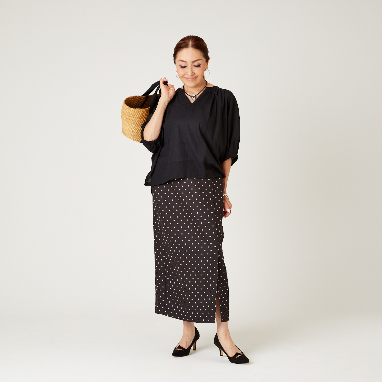 エアリーフェアリー ベンツスリットアクセント ロングスカート