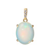 エクラトリエ １８Ｋ オパール＆ ダイヤモンド レインボーフロート ペンダントトップ