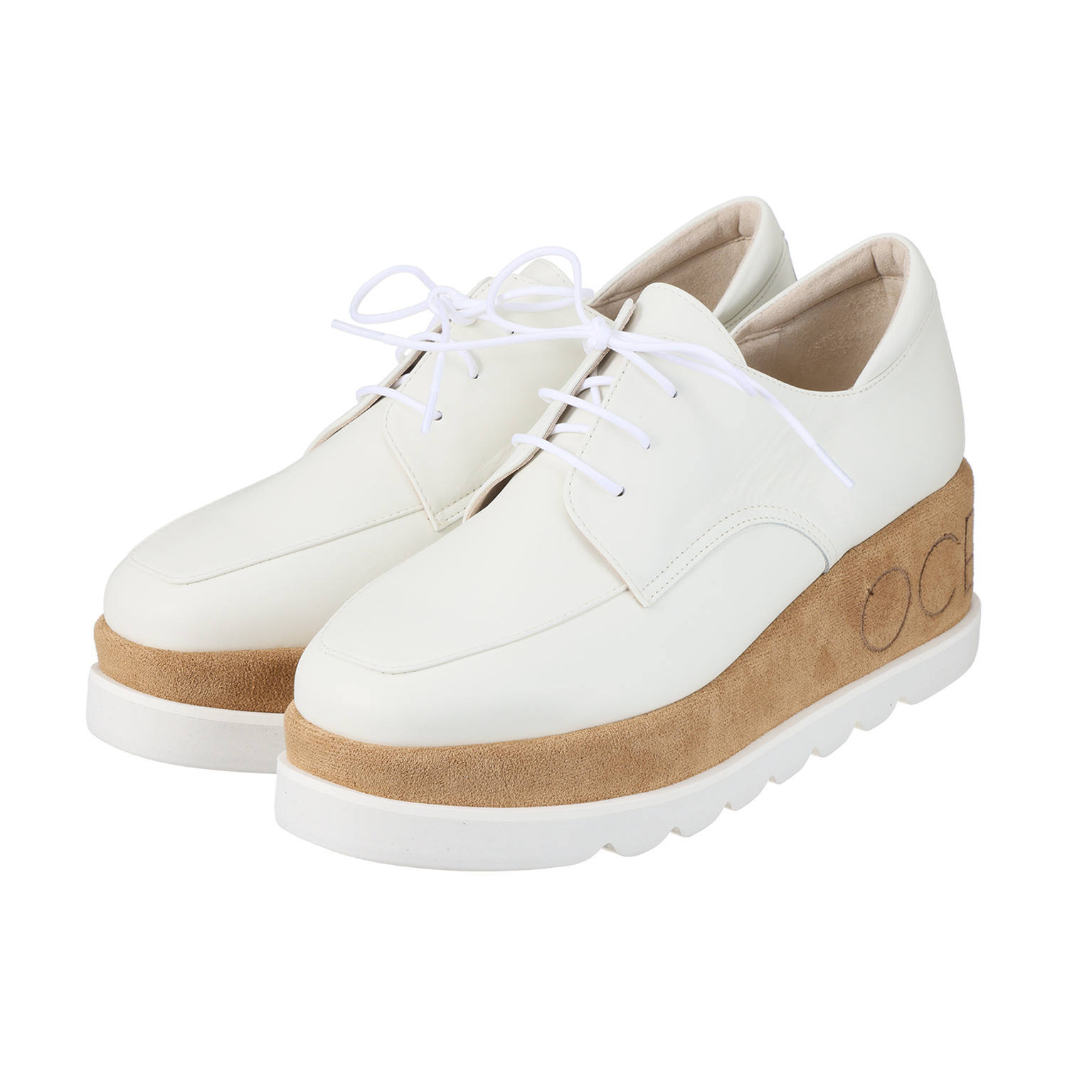 オセアニカ ＜日本製＞ レザー プラットフォーム レースアップシューズ