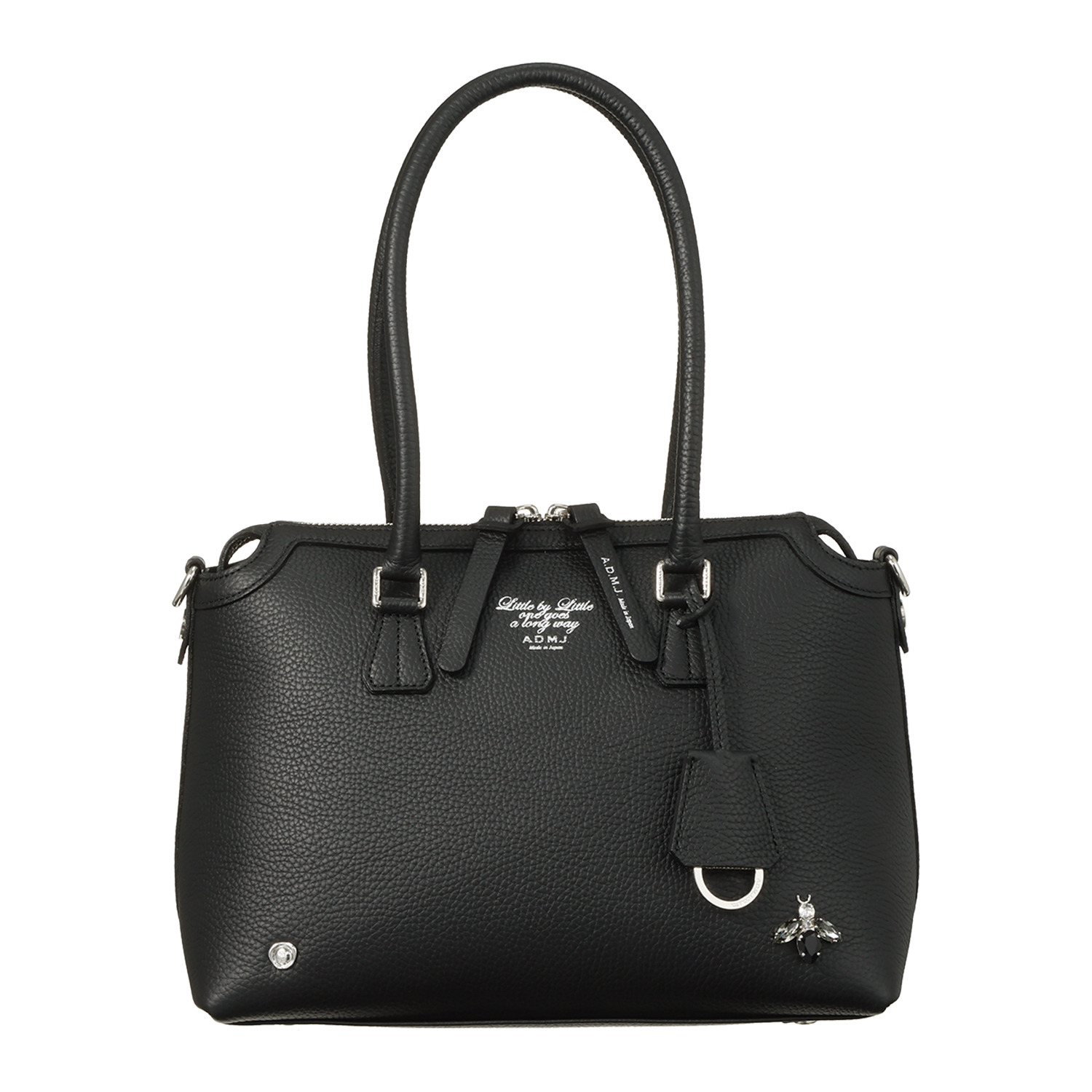 エーディエムジェイ ＴＨＥ　ＢＥＥ 牛革シュリンク型押し ボストンバッグ