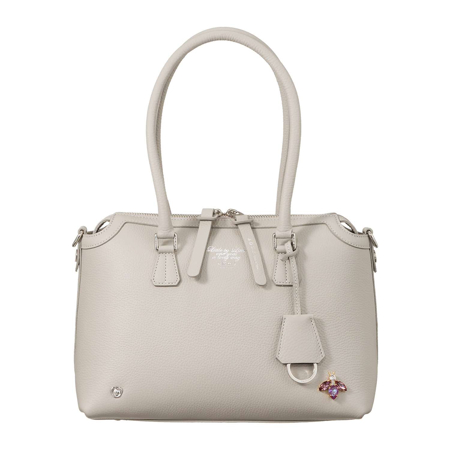 エーディエムジェイ ＴＨＥ　ＢＥＥ 牛革シュリンク型押し ボストンバッグ