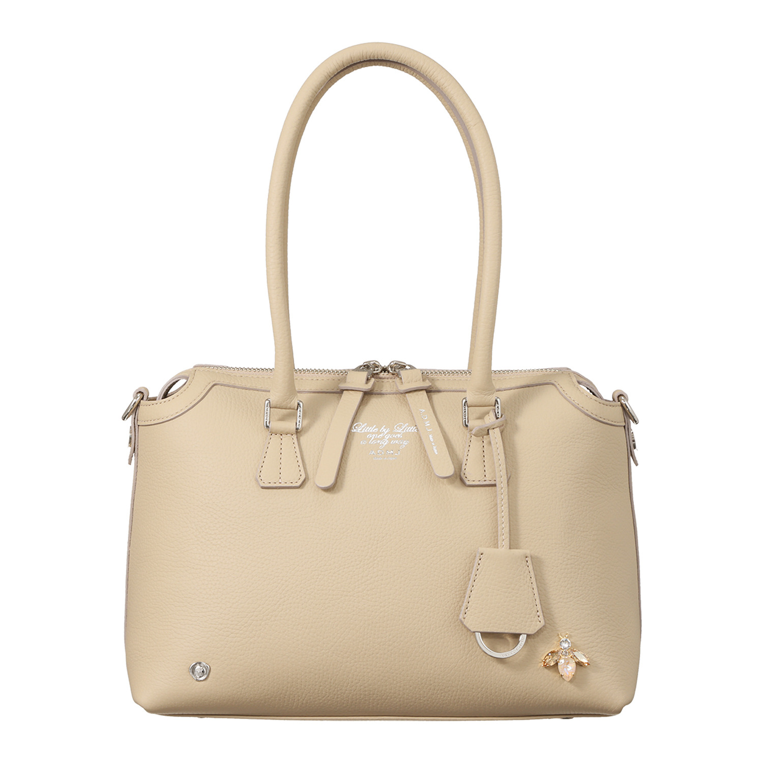 エーディエムジェイ ＴＨＥ　ＢＥＥ 牛革シュリンク型押し ボストンバッグ