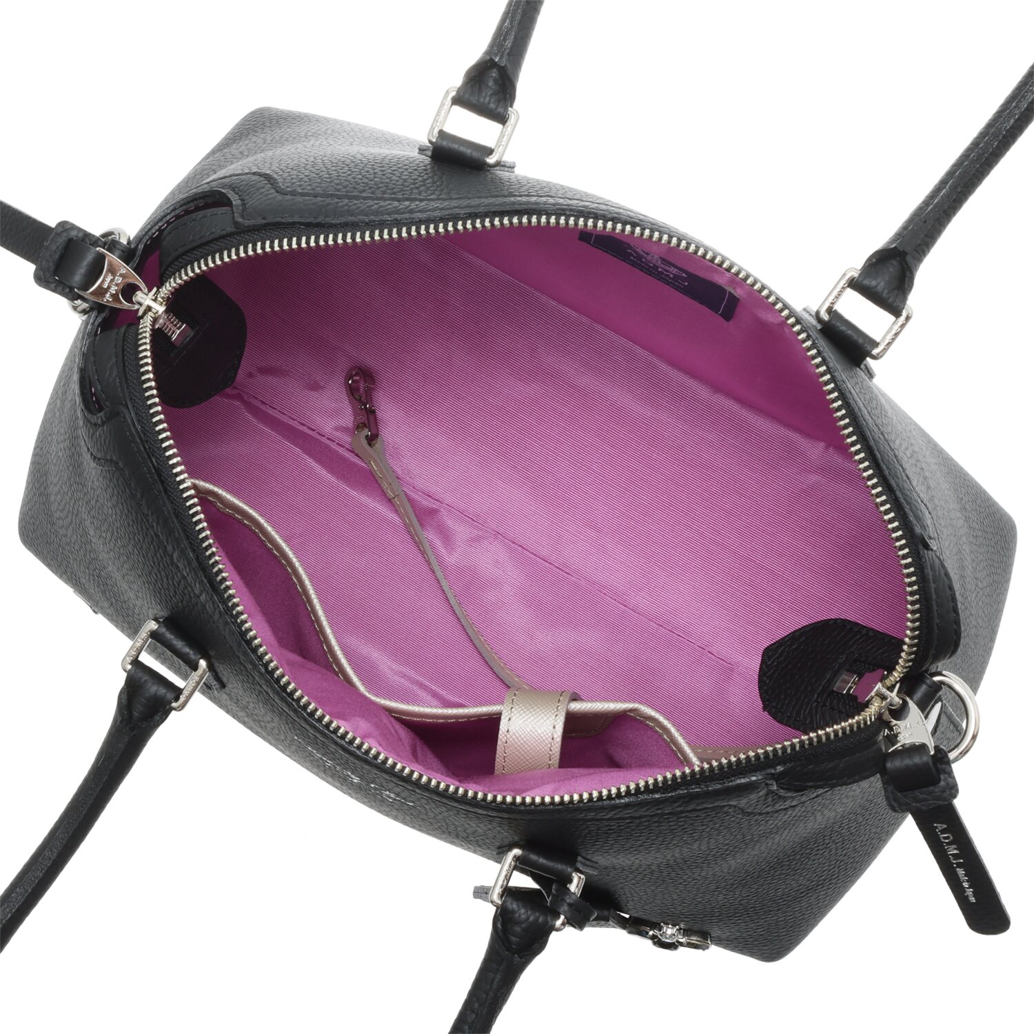 エーディエムジェイ ＴＨＥ　ＢＥＥ 牛革シュリンク型押し ボストンバッグ