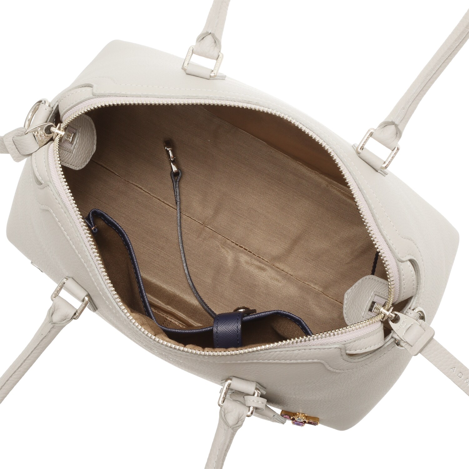 エーディエムジェイ ＴＨＥ　ＢＥＥ 牛革シュリンク型押し ボストンバッグ