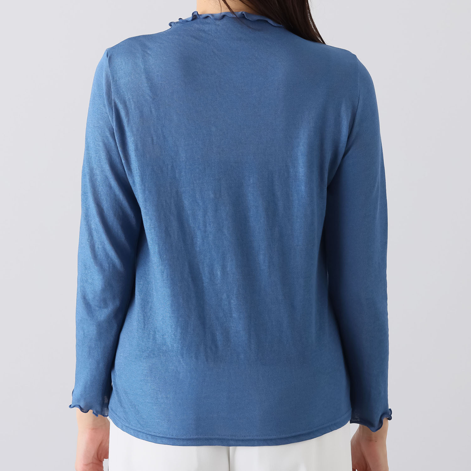 アンリック　オー　ブルー シアーシャイニー天竺 メロウアクセント プルオーバー