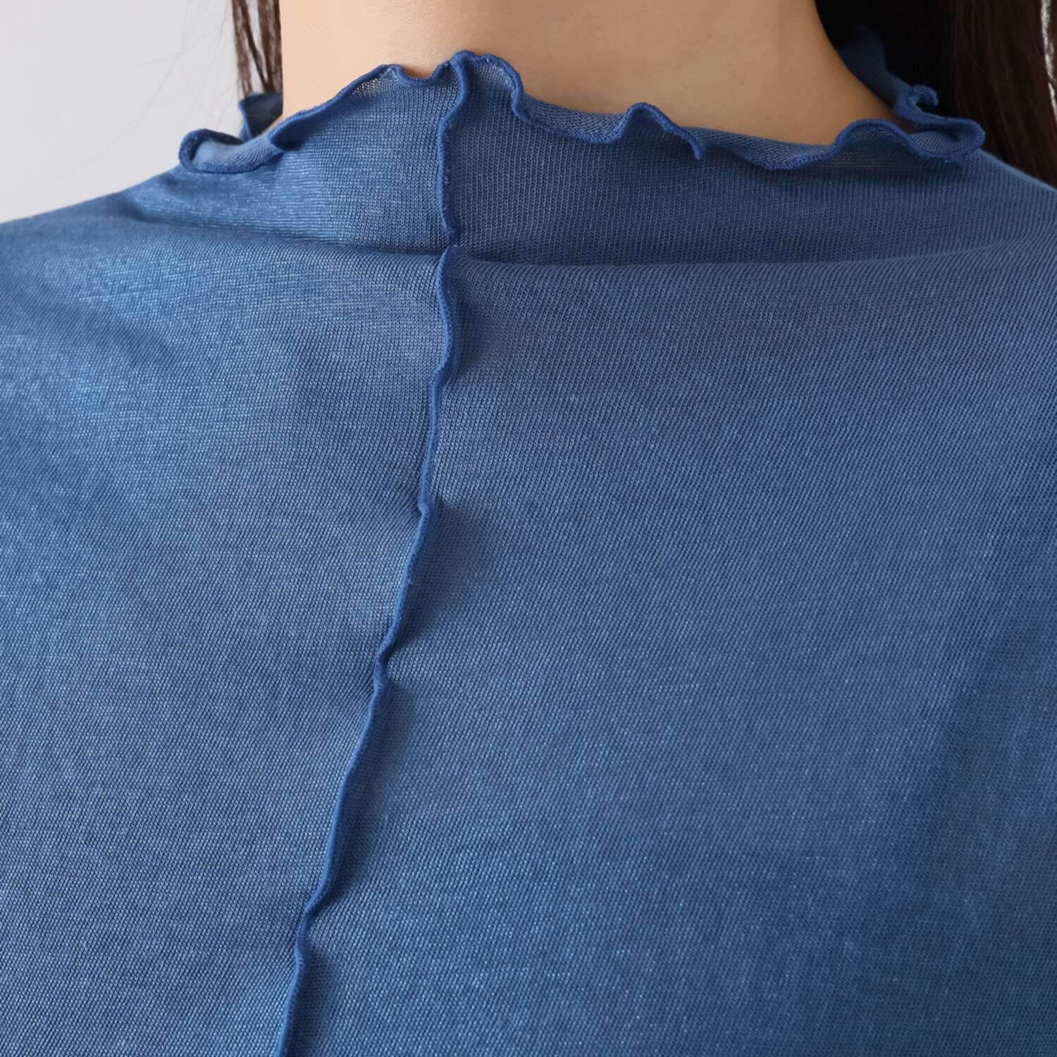 アンリック　オー　ブルー シアーシャイニー天竺 メロウアクセント プルオーバー