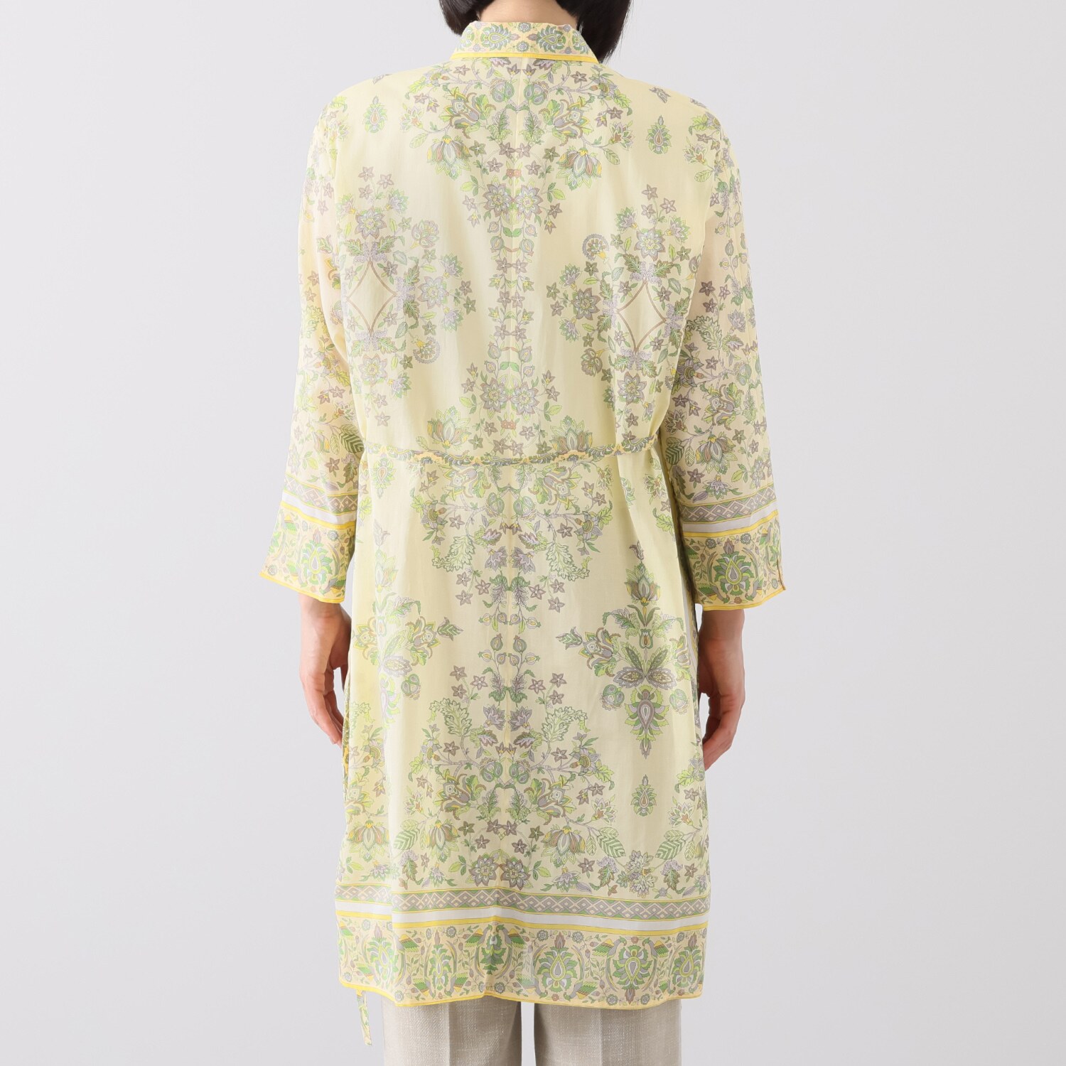 シルクロードクラブ ジャワ柄 ロングシャツブラウス