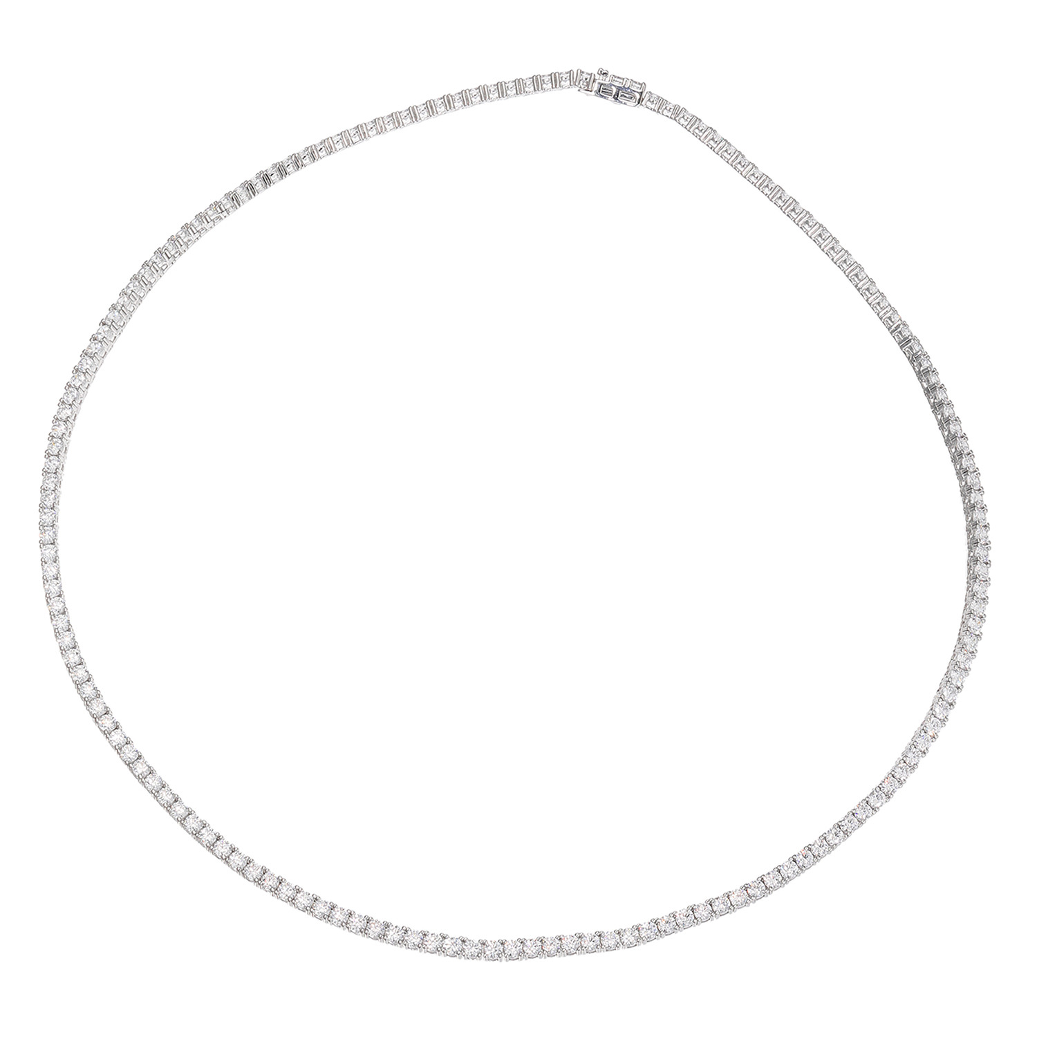ブリランテステッラ シルバー ＣＺ エレガント エタニティライン テニスネックレス