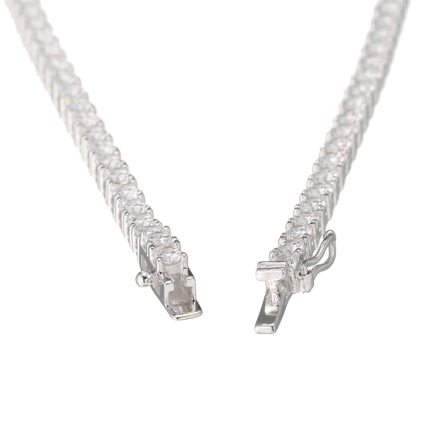 ブリランテステッラ シルバー ＣＺ エレガント エタニティライン テニスネックレス