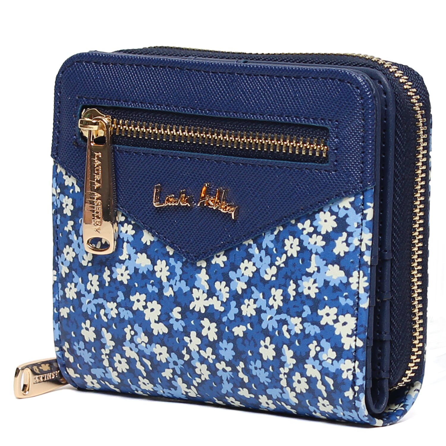 ローラアシュレイ ラウンド 二つ折り財布