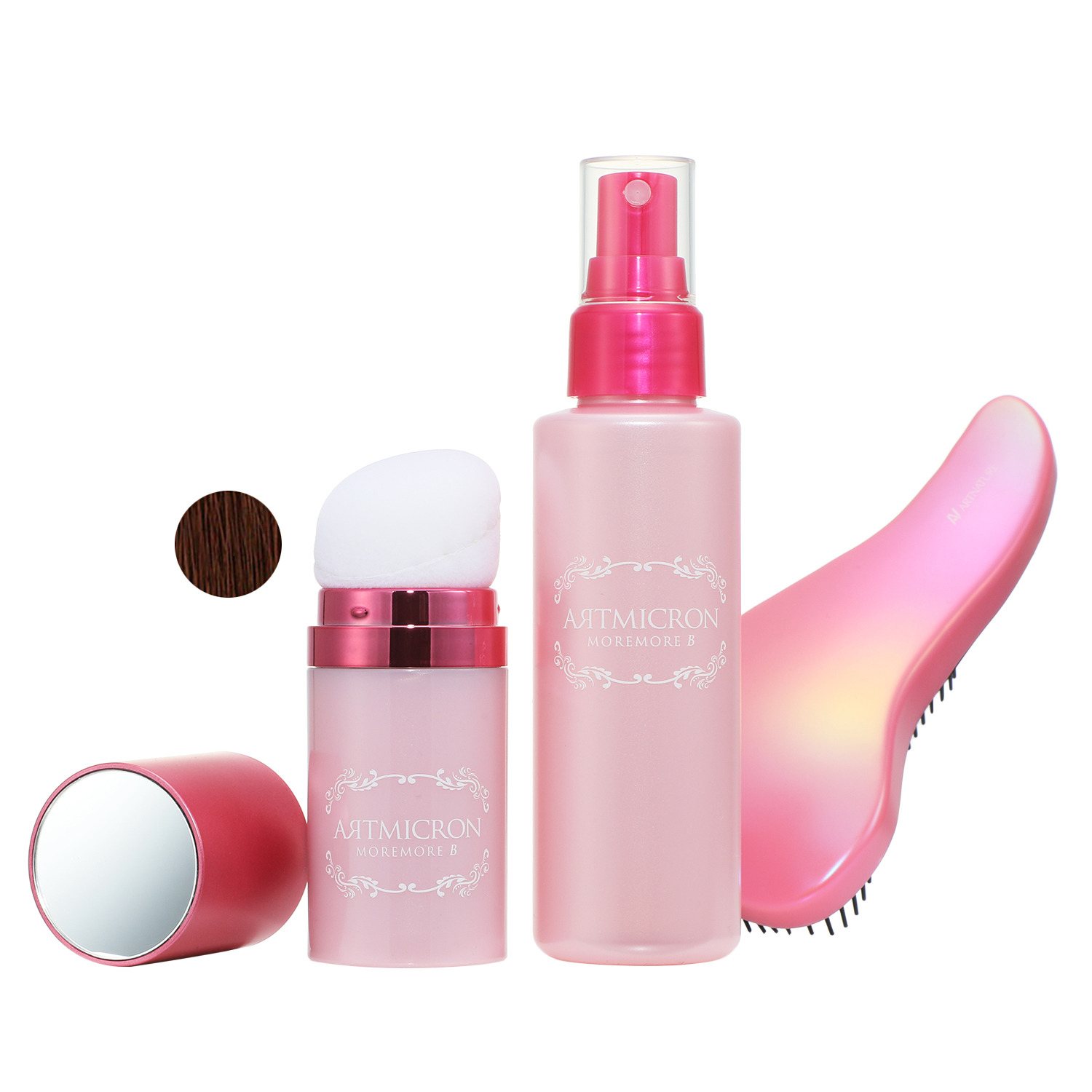 アートネイチャー 瞬間増毛＆白髪隠し！ もっと自然に若々しく アートミクロン モアモアビー ブラシ付セット