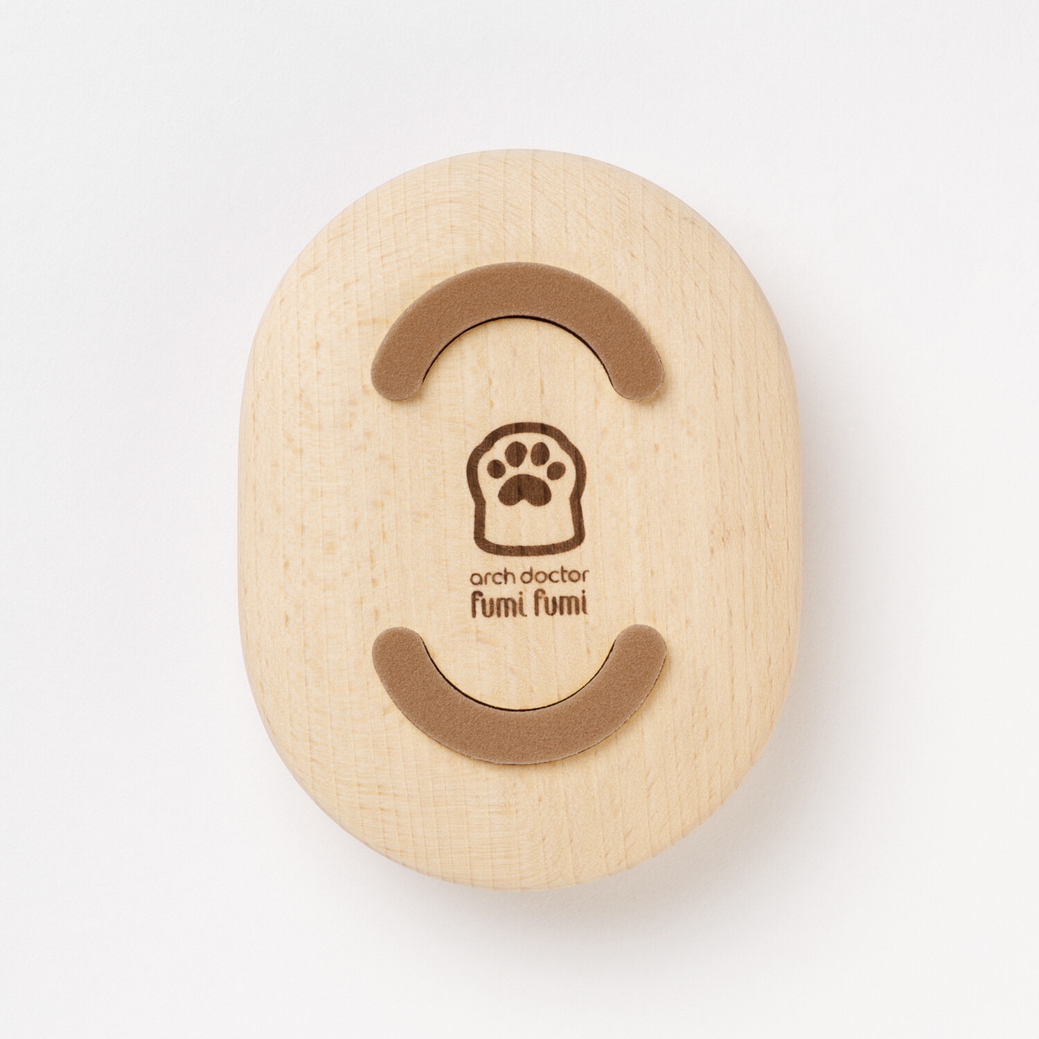 足裏ケア、ストレッチ、 トレーニングができる！ 手のひらサイズの 指圧代用器 アーチドクターふみふみ 滑り止めスポンジ付