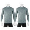 ブリーズテックス 防風　透湿 裏起毛 ハイネック長袖インナー 同色２枚セット ＜メンズ＞