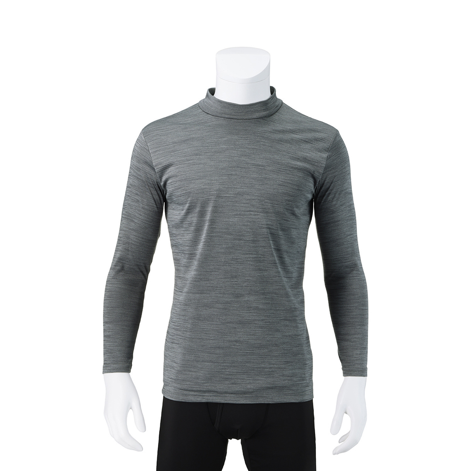 ブリーズテックス 防風　透湿 裏起毛 ハイネック長袖インナー 同色２枚セット ＜メンズ＞