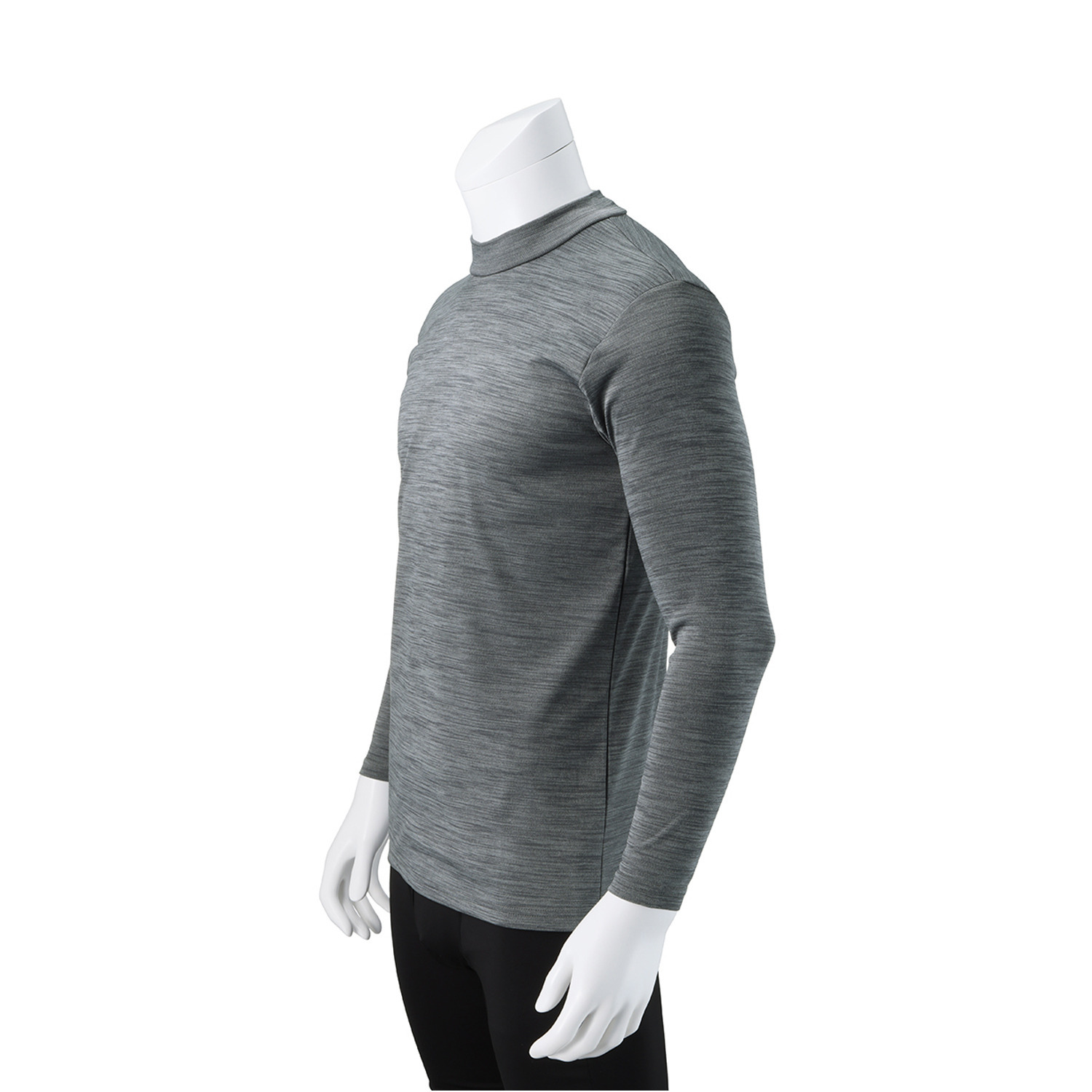 ブリーズテックス 防風　透湿 裏起毛 ハイネック長袖インナー 同色２枚セット ＜メンズ＞