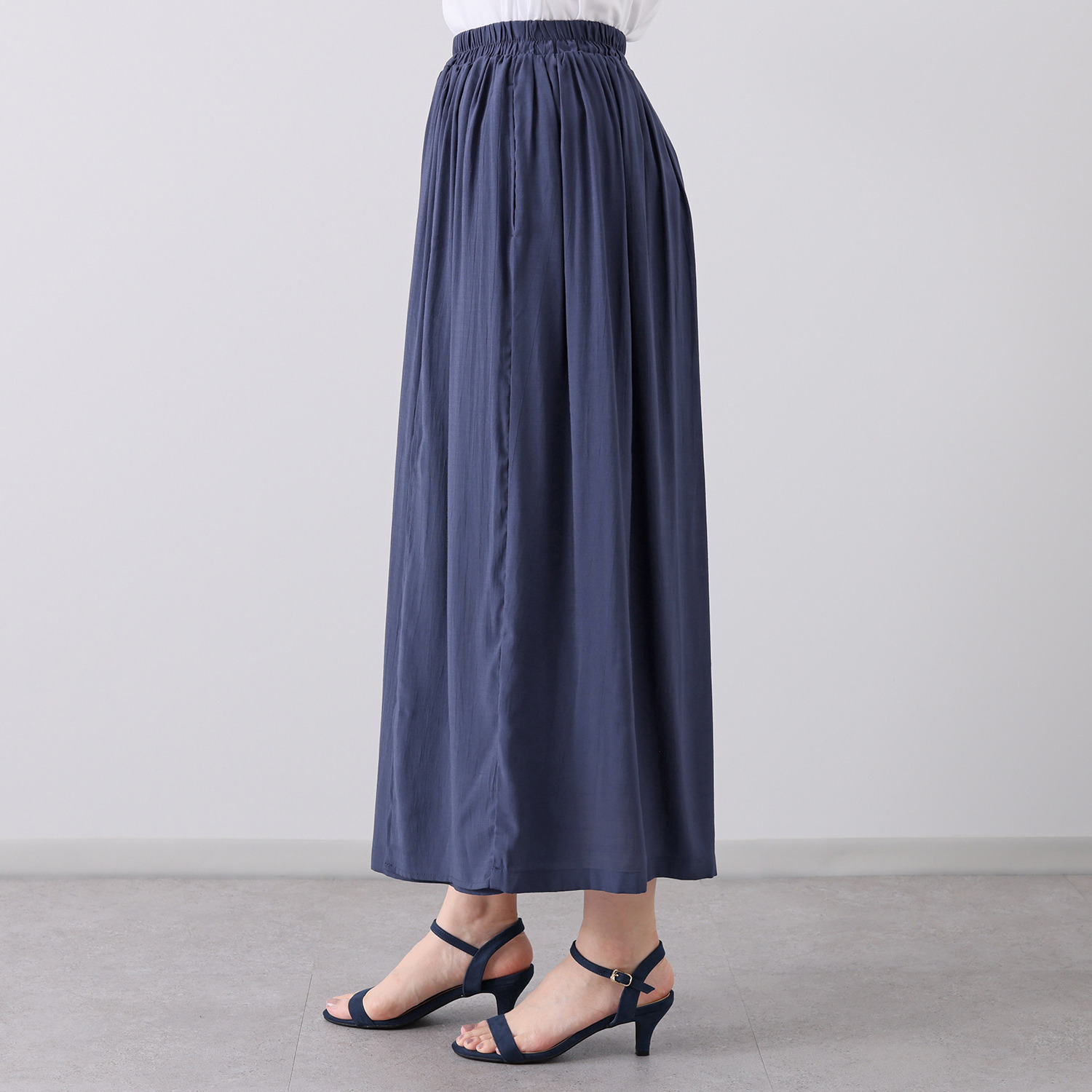 アトリエール 麻調 ドレープスカーチョ