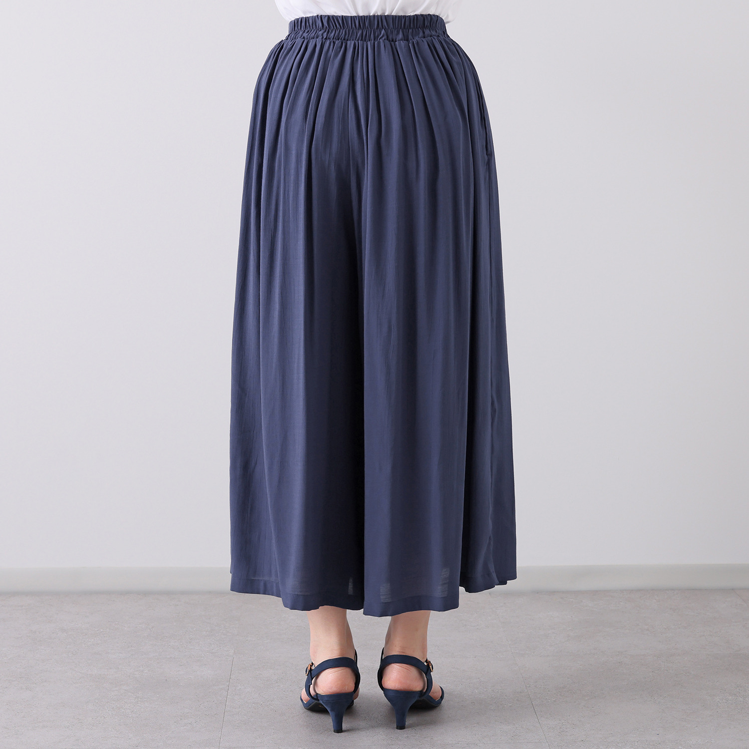 アトリエール 麻調 ドレープスカーチョ