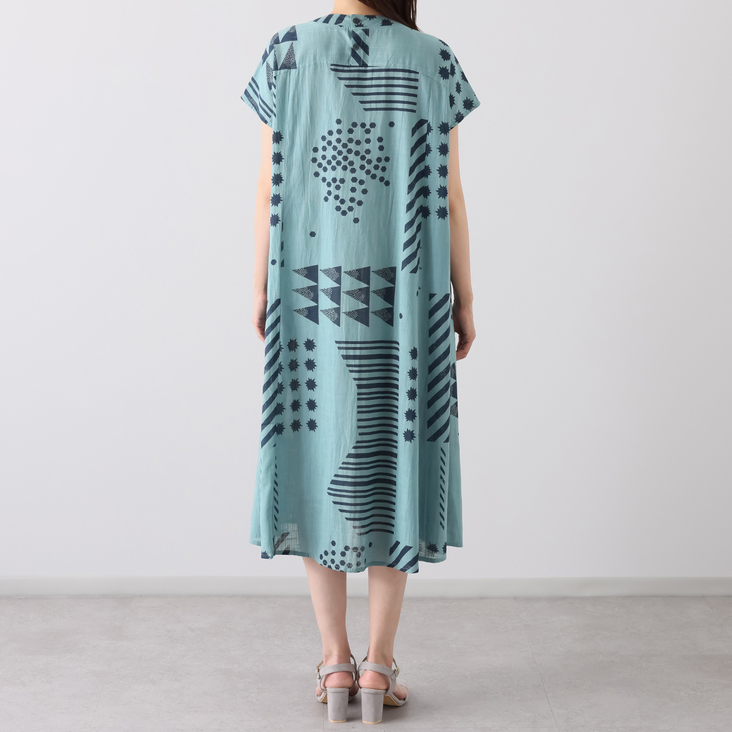 ダジュール 綿プリント ワンピース
