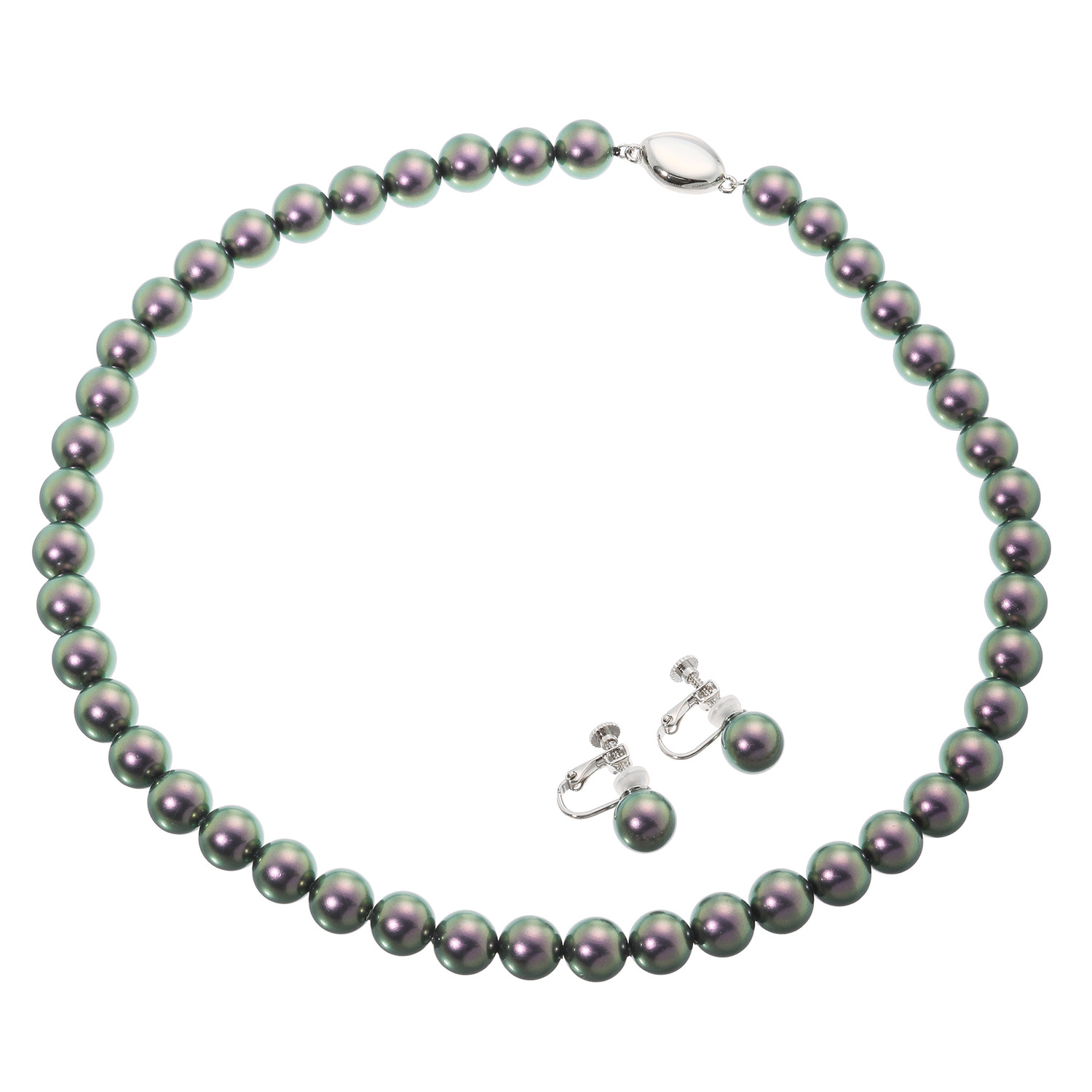 プレミアムパール 泉州の職人技 ９ｍｍＵＰ　貝パール ネックレス＆ イヤリング／ピアスセット