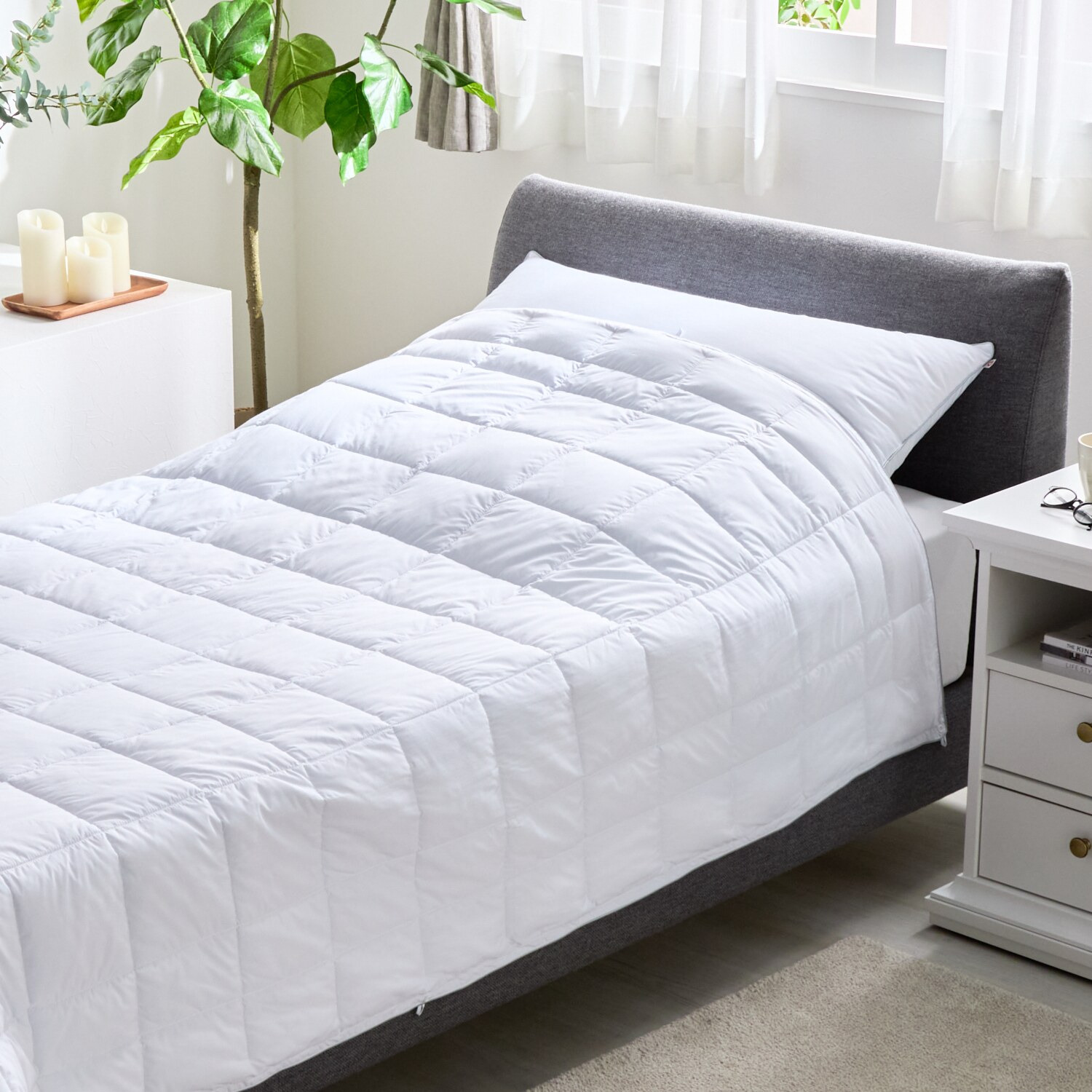 プリマロフト４００ ふんわり柔らか 洗える肌掛けふとん ＜シングル＞