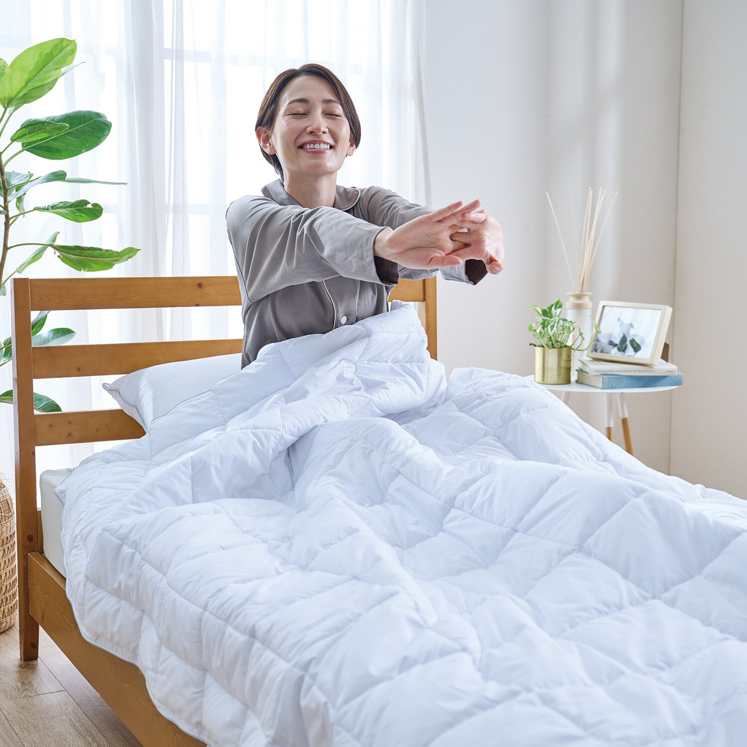 プリマロフト４００ ふんわり柔らか 洗える肌掛けふとん ＜ダブル＞