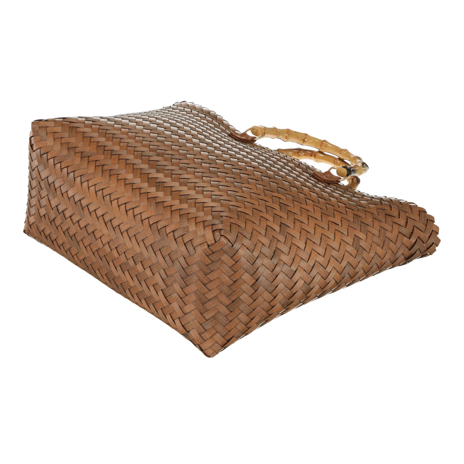 トーチ フェイクバンブーハンドル メルカドトートバッグ ＜巾着付＞