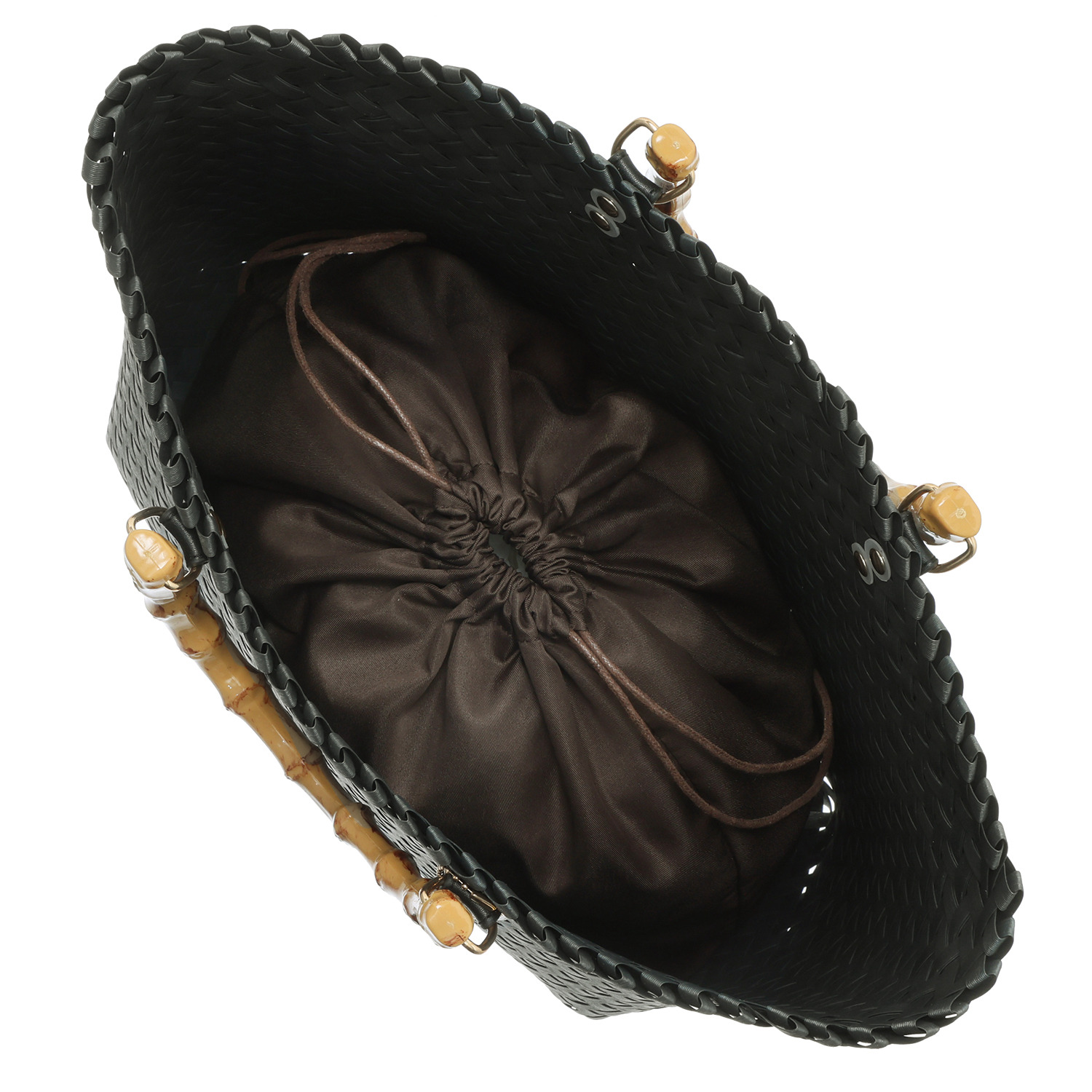 トーチ フェイクバンブーハンドル メルカドトートバッグ ＜巾着付＞