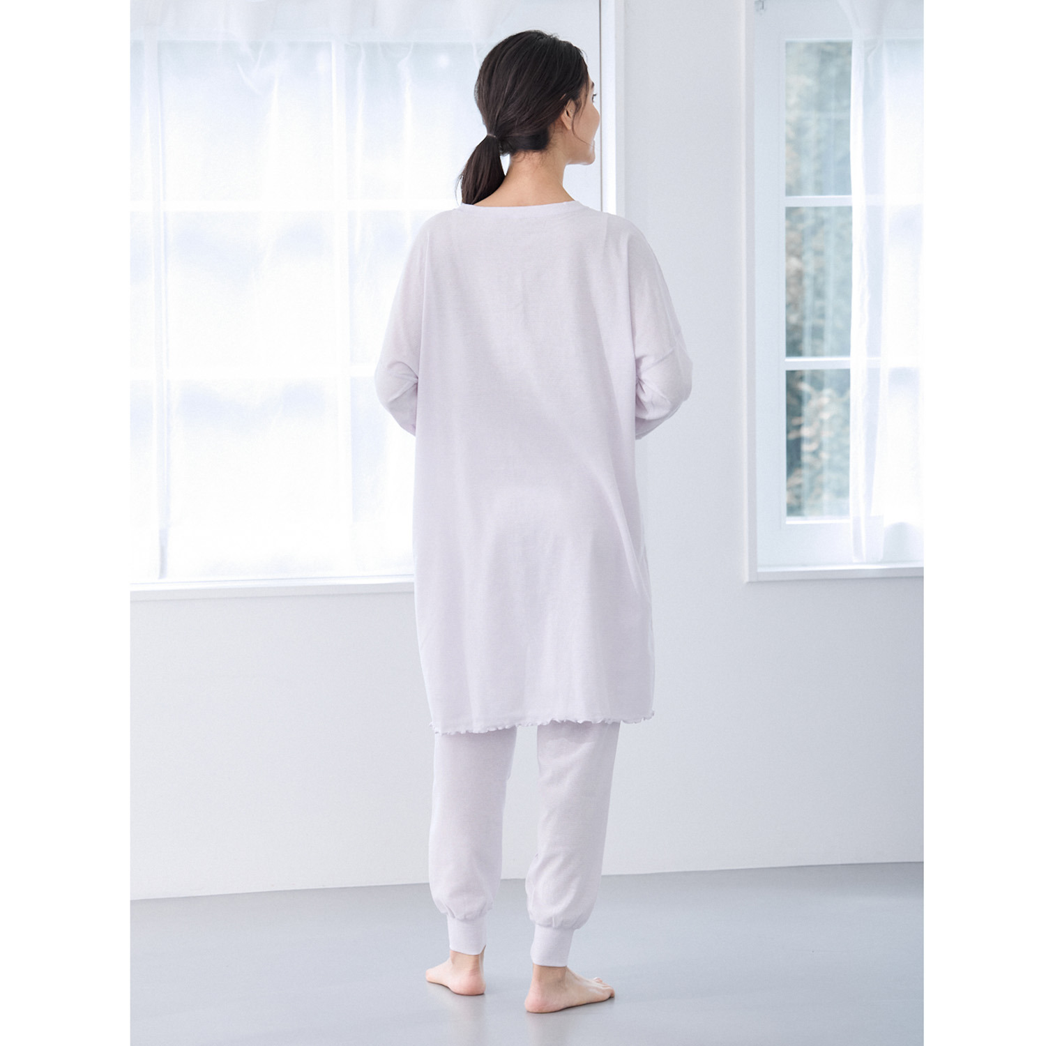 丸福ガーゼ 吸水速乾・抗菌防臭 綿モダール混 ルームウェア 上下セット