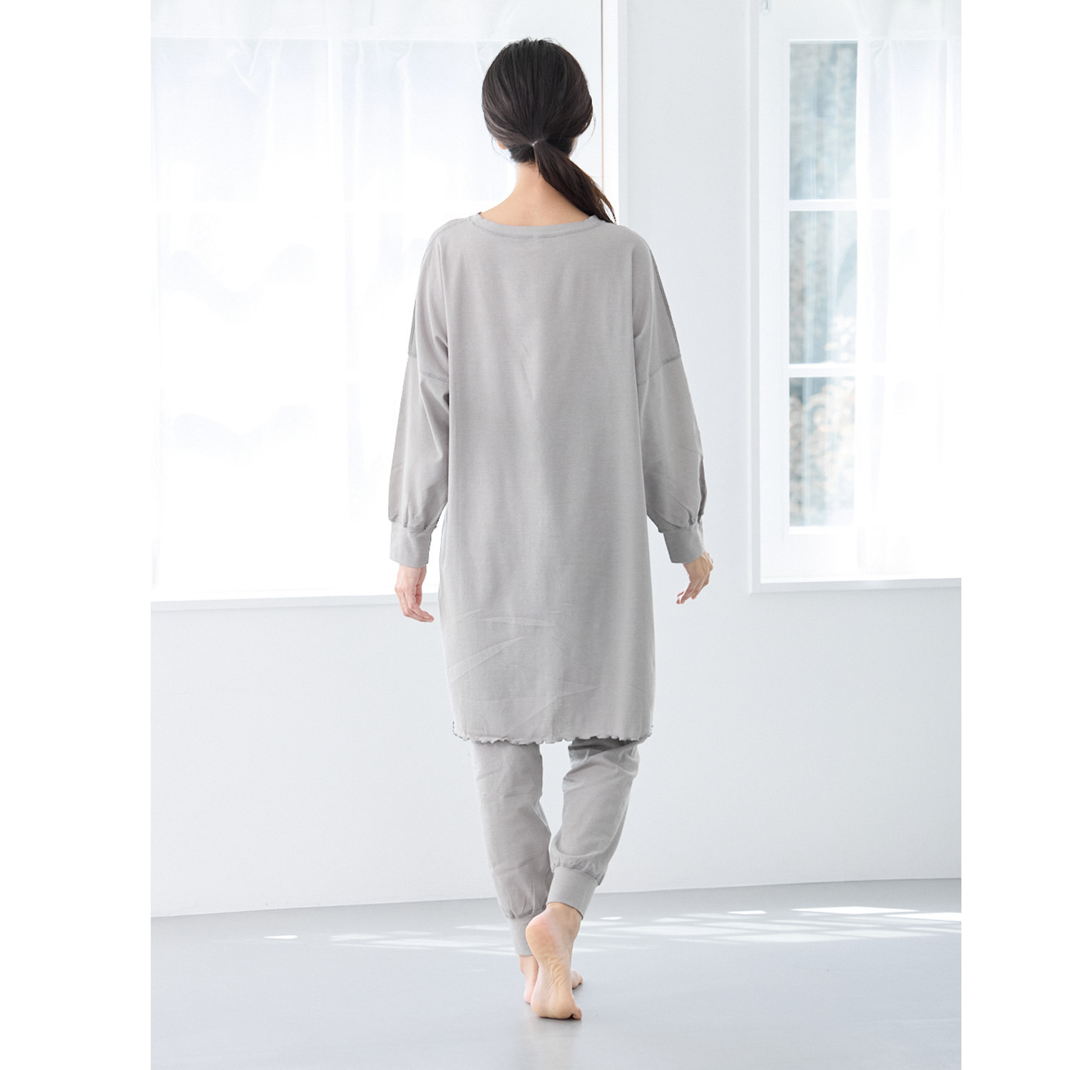 丸福ガーゼ 吸水速乾・抗菌防臭 綿モダール混 ルームウェア 上下セット