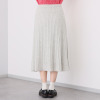 ルーエン　ローズ 日本製 内モンゴル産カシミヤ ワイドリブ　Ａライン プリーツ風スカート
