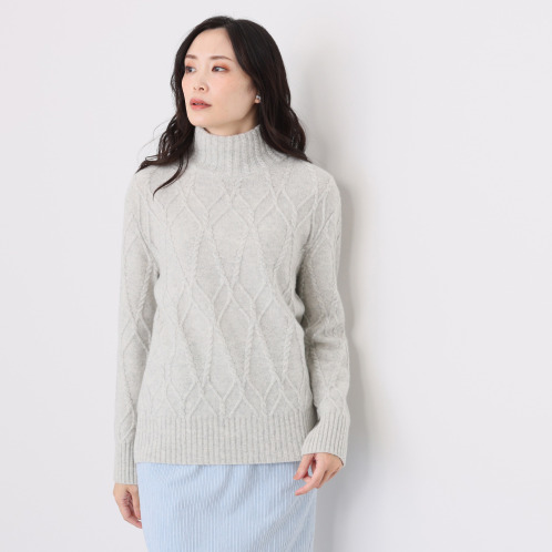 【美品】ルーエンローズ　タートルネック ニット セーター リアル情報】 ＜ショップチャンネル＞ ルーエン ローズ 日本製 内