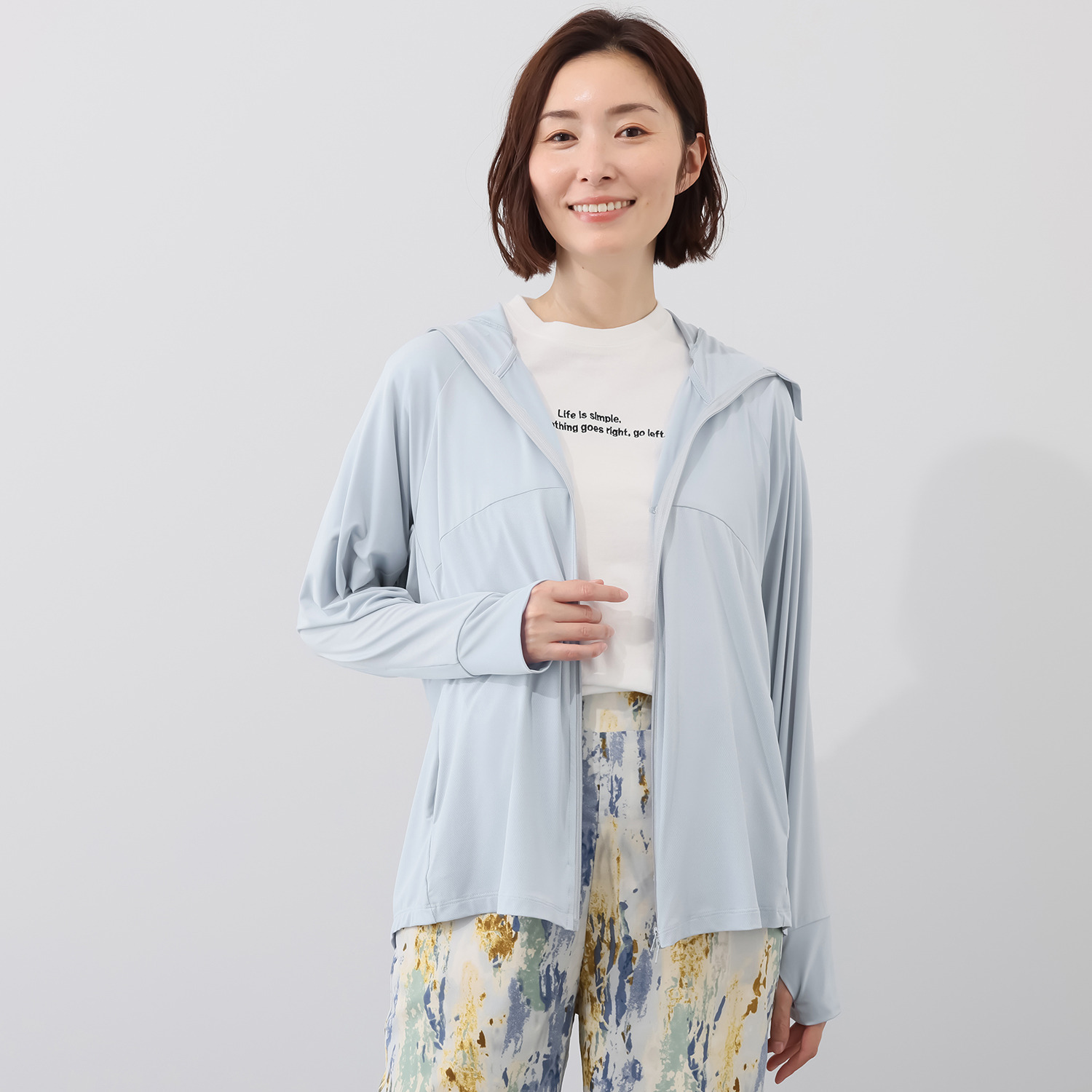 まるっとＵＶ対策 バリバリバリケード パーカー 目元対策シールドパネル付