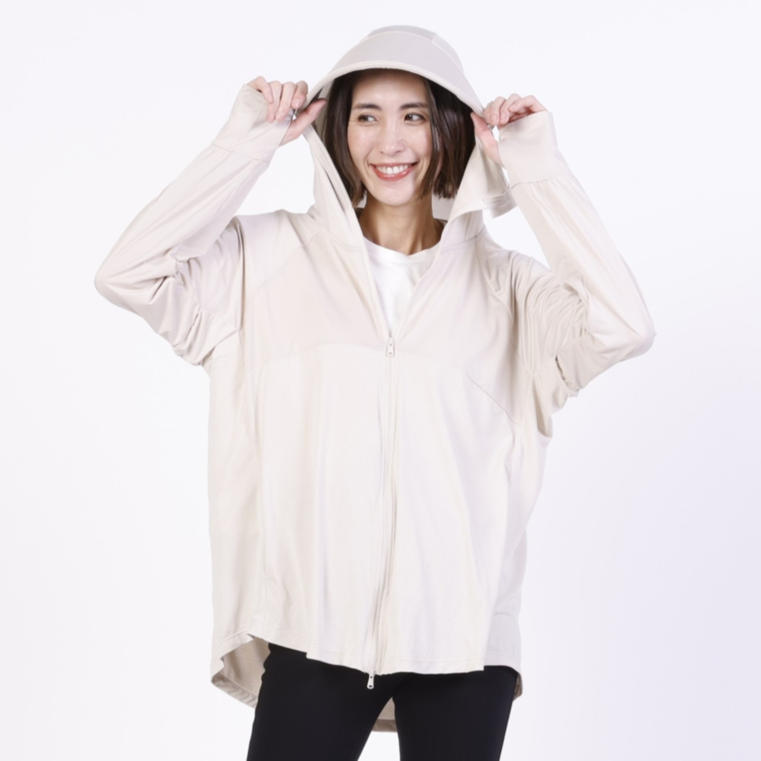 まるっとＵＶ対策 バリバリバリケード パーカー 目元対策シールドパネル付