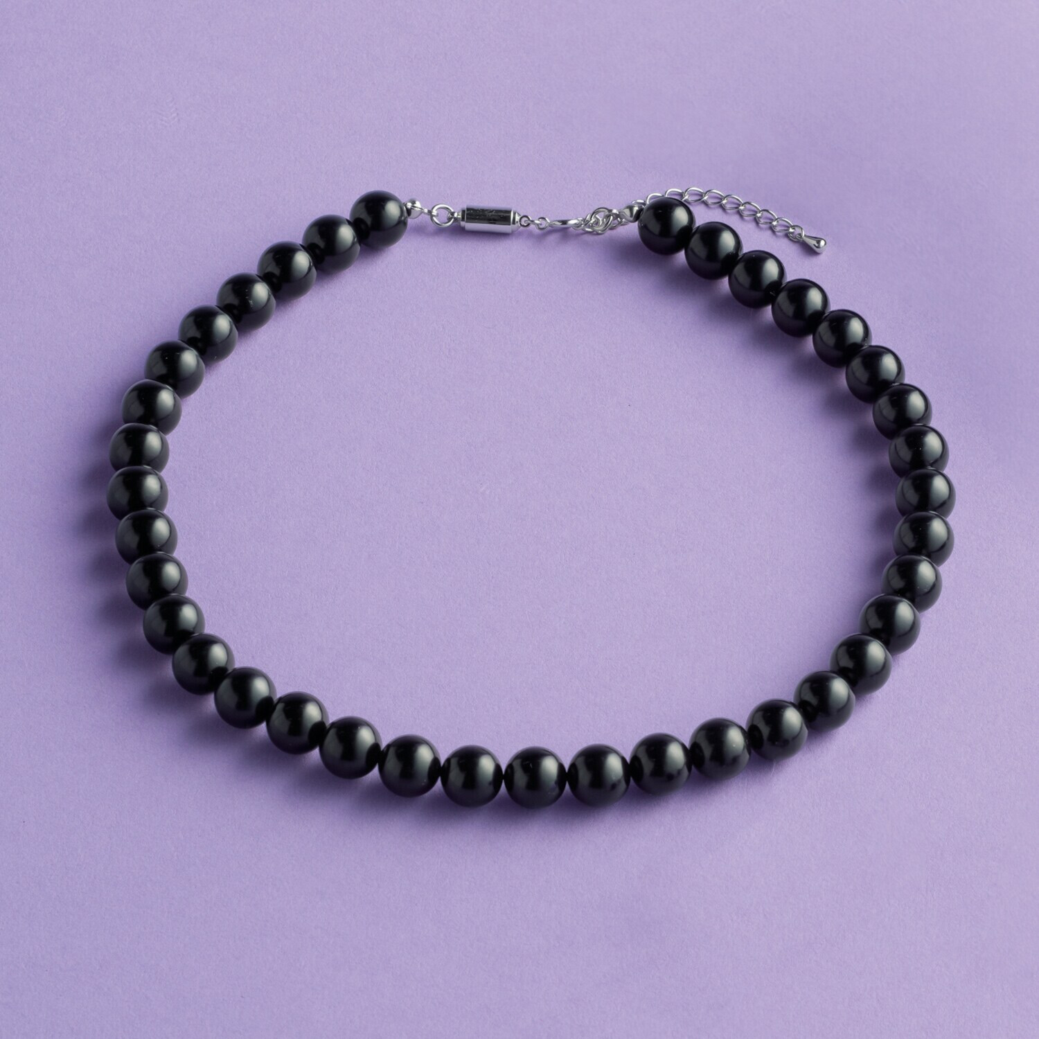 バイネイチャーサイレンス ジェット 丸玉 ネックレス