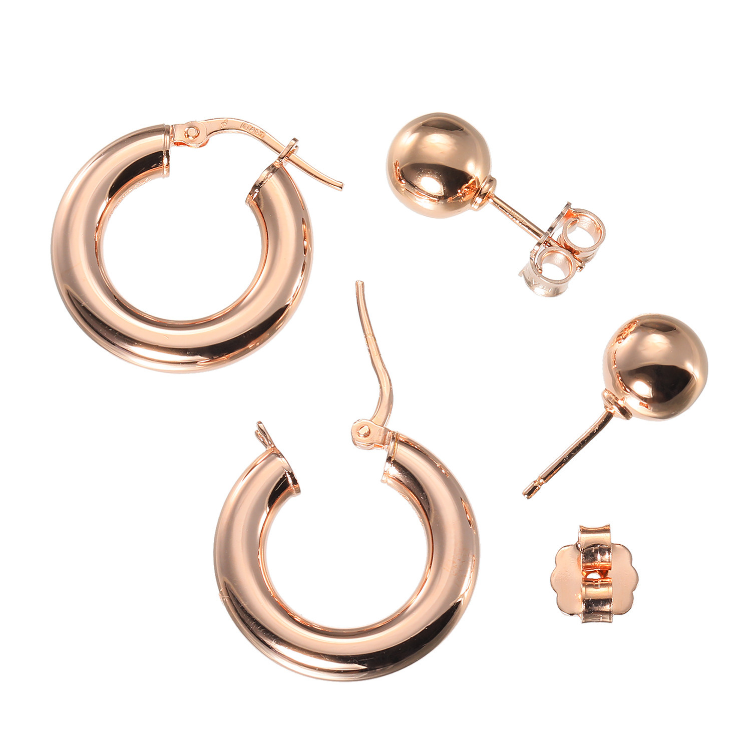 ローザリュール ポリッシュド ピアス２点セット