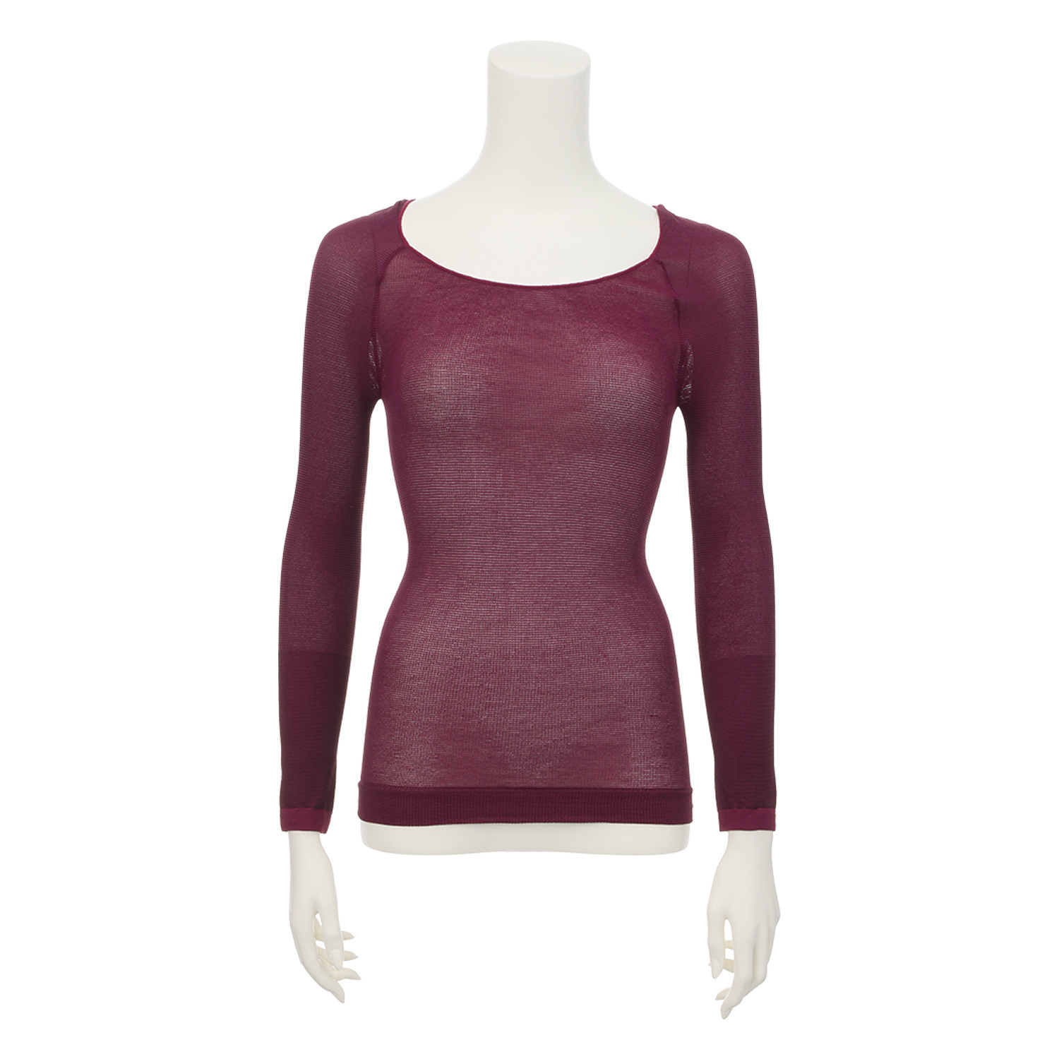 パフィールソフト 日本製 軽くて薄くて暖かい キュプラ混 ラウンドネック 長袖インナー２枚セット