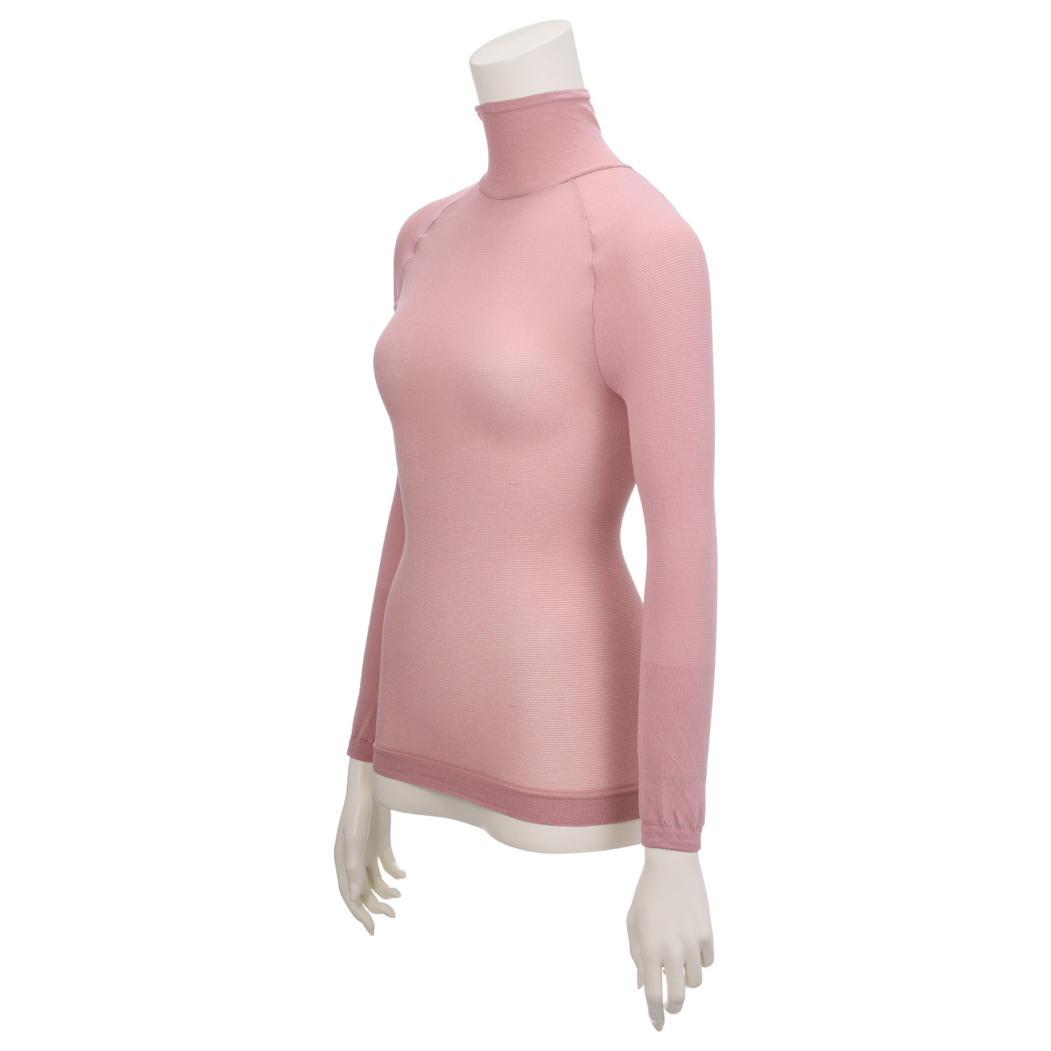 パフィールソフト 日本製 軽くて薄くて暖かい キュプラ混 ハイネック 長袖インナー２枚セット