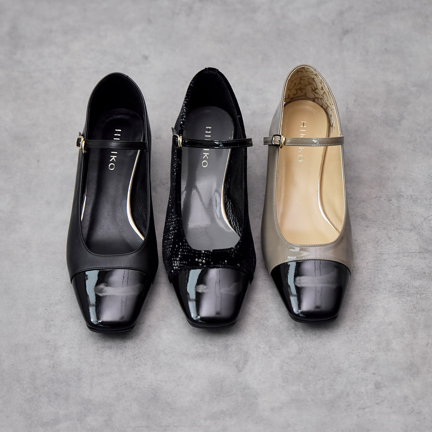 卑弥呼 スクエアトゥ メリージェーンパンプス